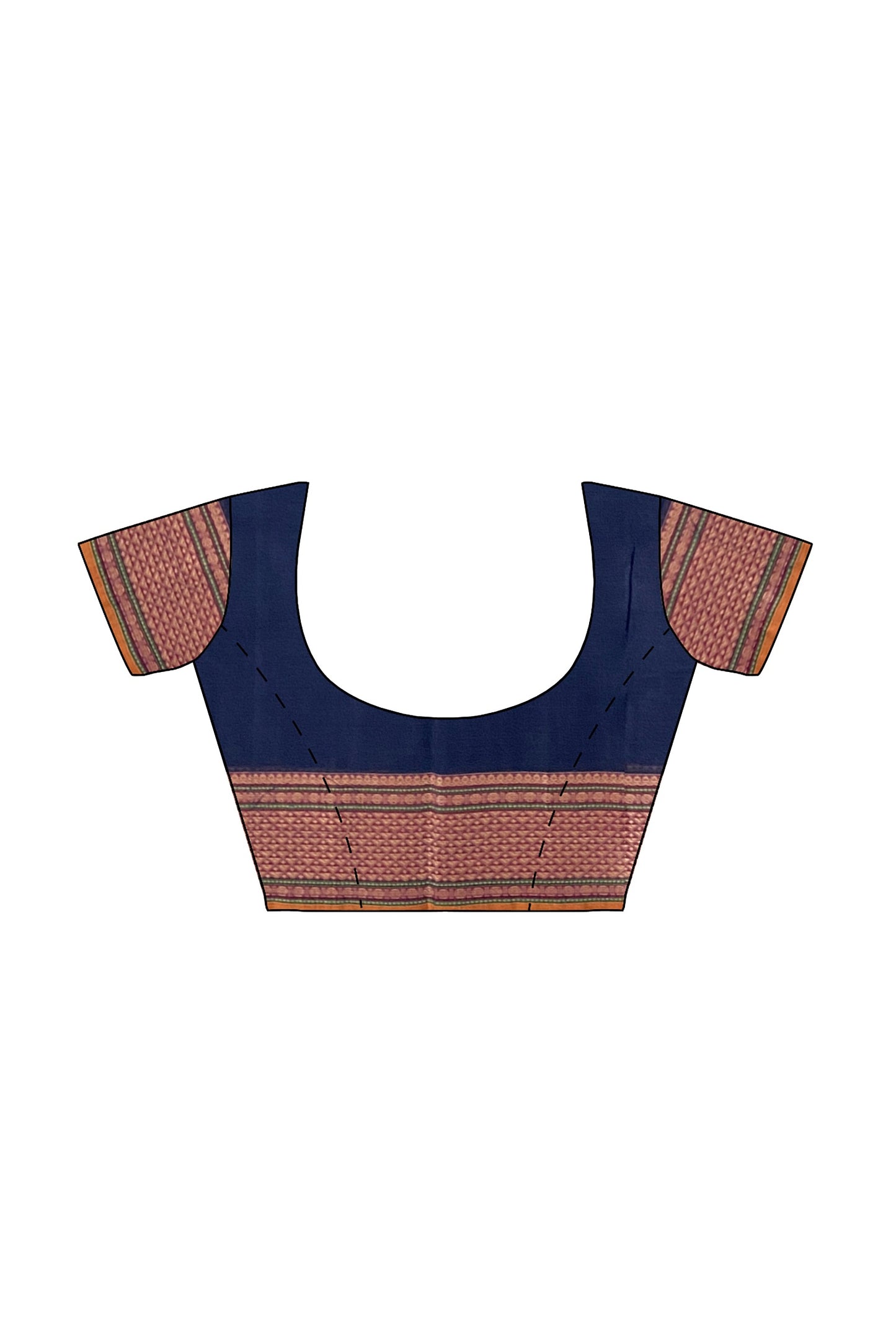 SENSAN Women’s Handloom Kanchi Cotton Saree with Blouse Piece [SKU:678.1]