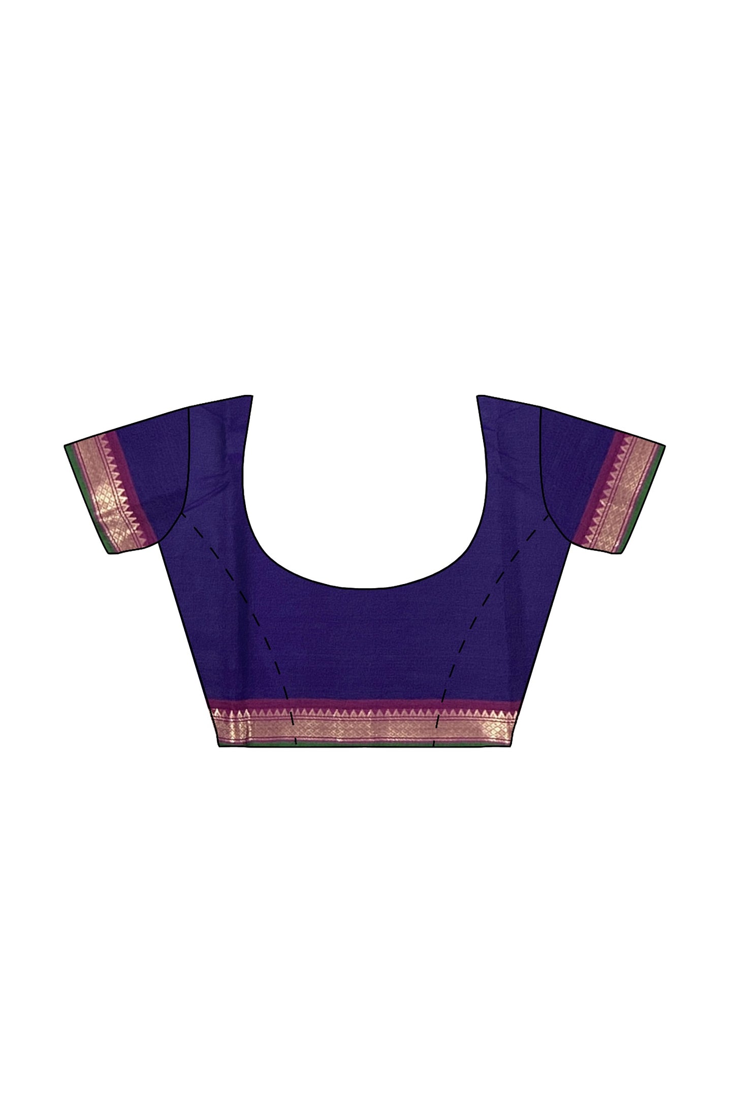 SENSAN Women’s Handloom Kanchi Cotton Saree with Blouse Piece [SKU:727.1]