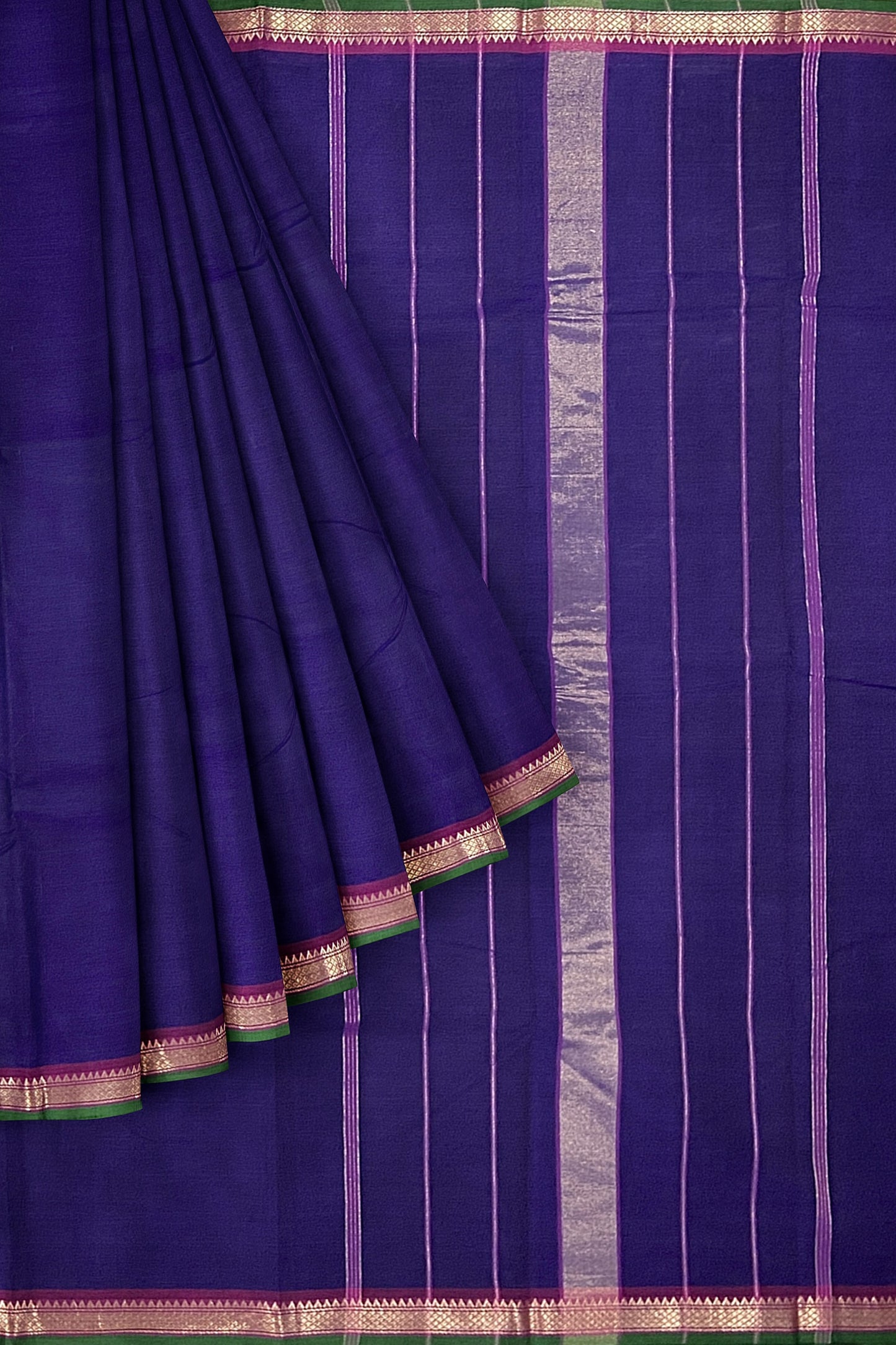 SENSAN Women’s Handloom Kanchi Cotton Saree with Blouse Piece [SKU:727.1]