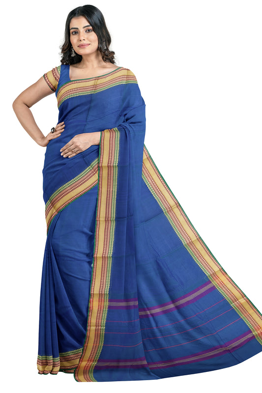 SENSAN Women’s  Kanchi Cotton Saree with Blouse Piece [SKU:733]