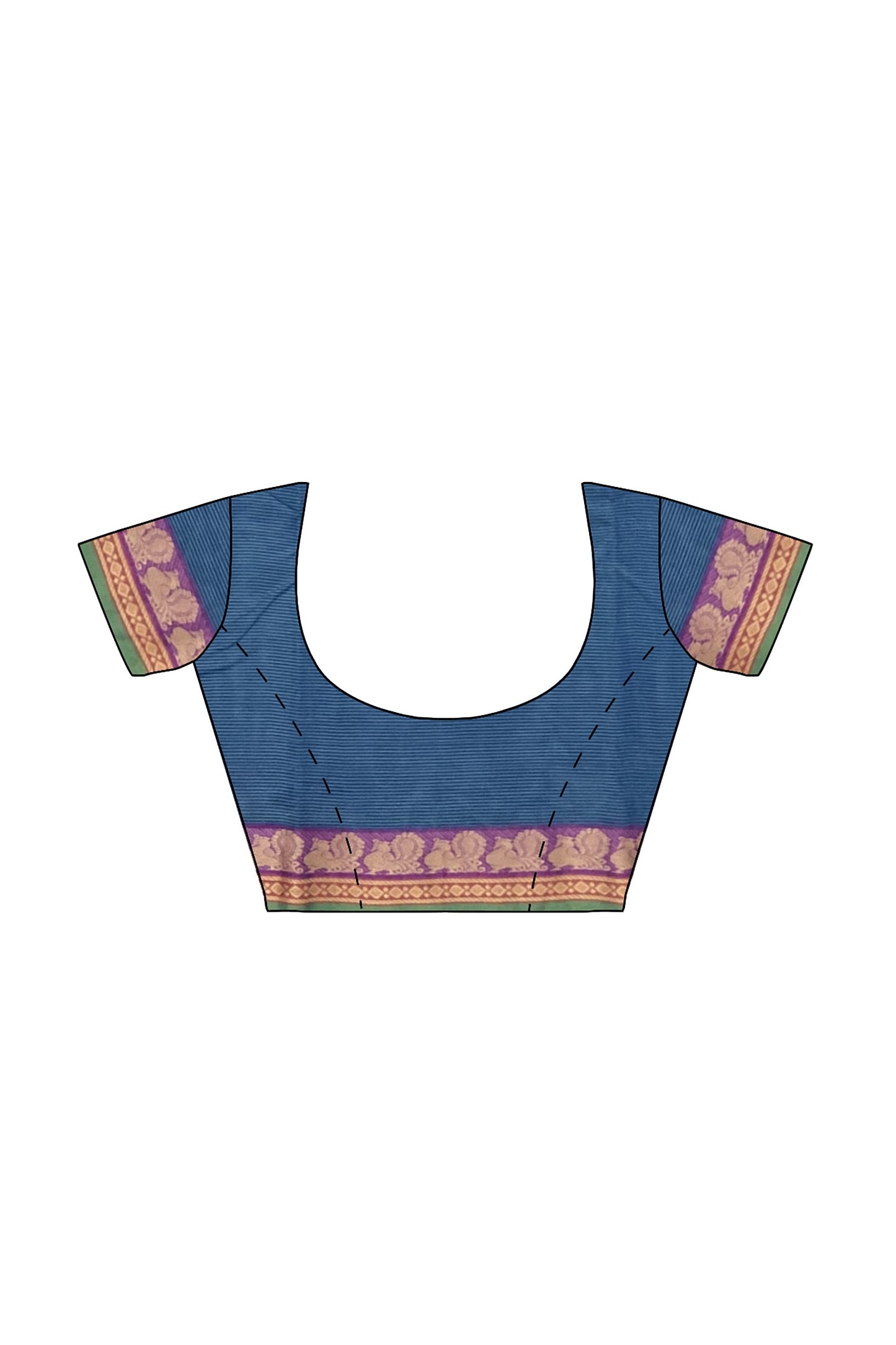 SENSAN Women’s  Kanchi Cotton Saree with Blouse Piece [SKU:739.3]