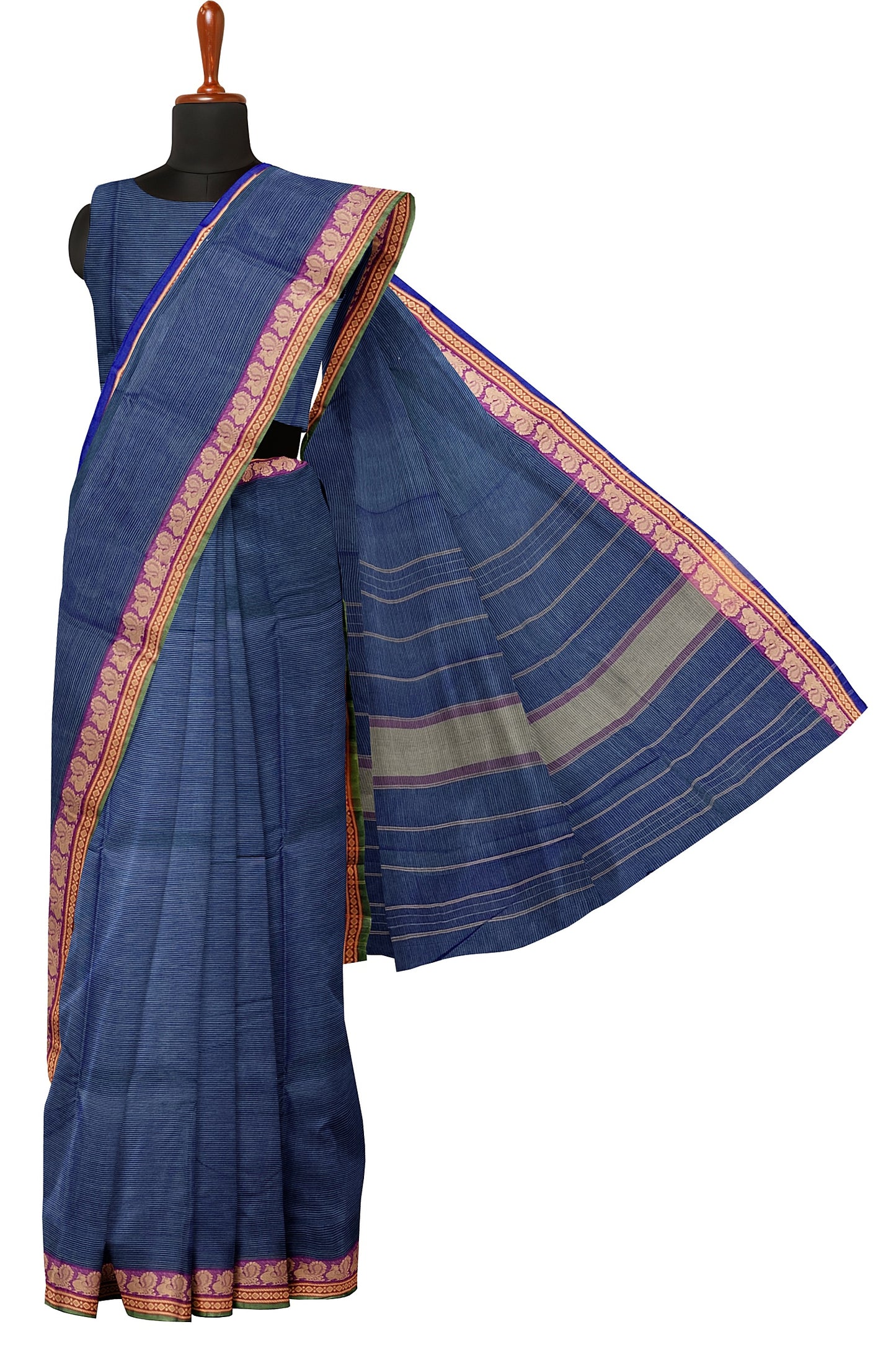 SENSAN Women’s  Kanchi Cotton Saree with Blouse Piece [SKU:739.3]