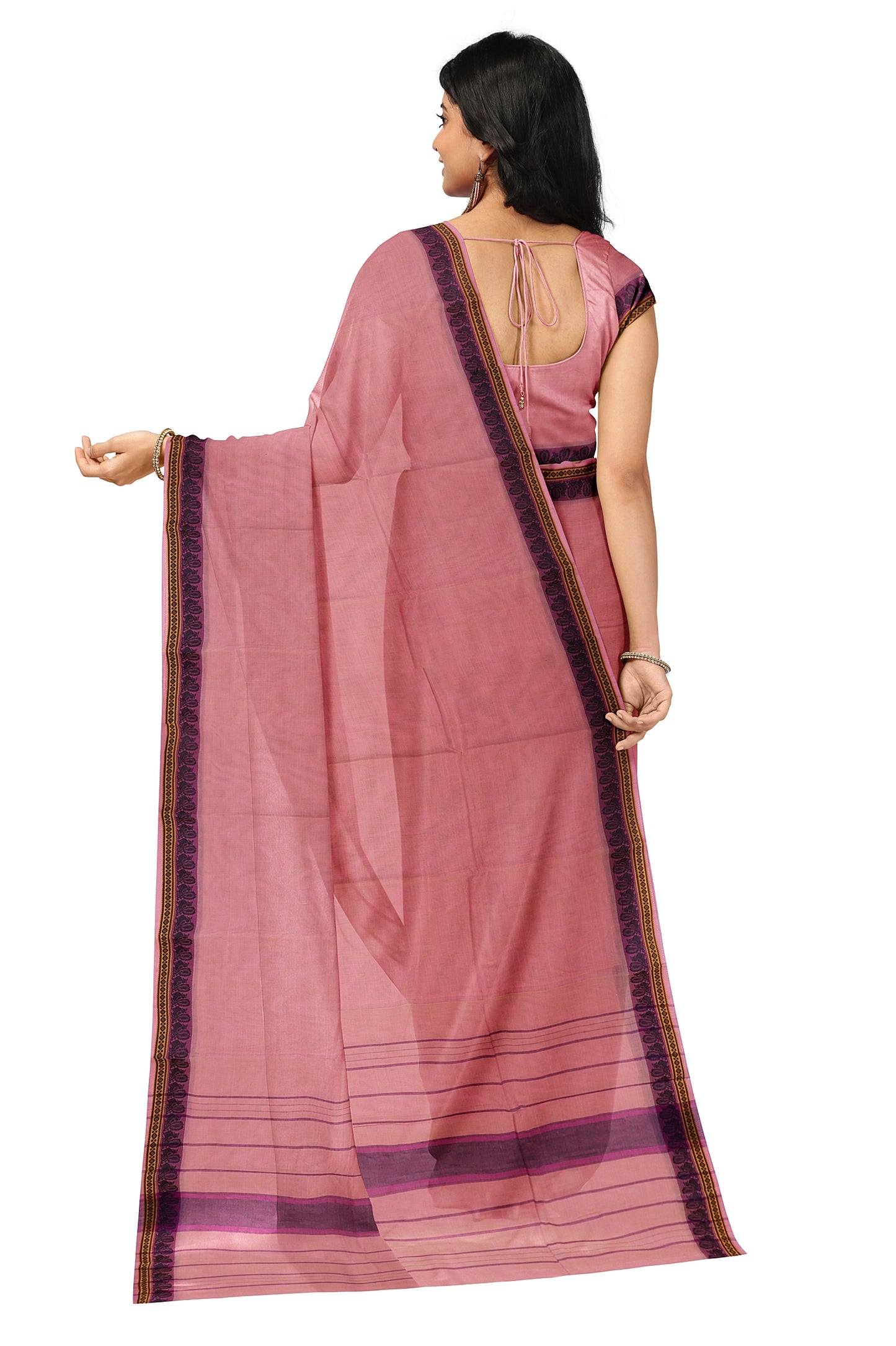 SENSAN Women’s  Kanchi Cotton Saree with Blouse Piece [SKU:739]