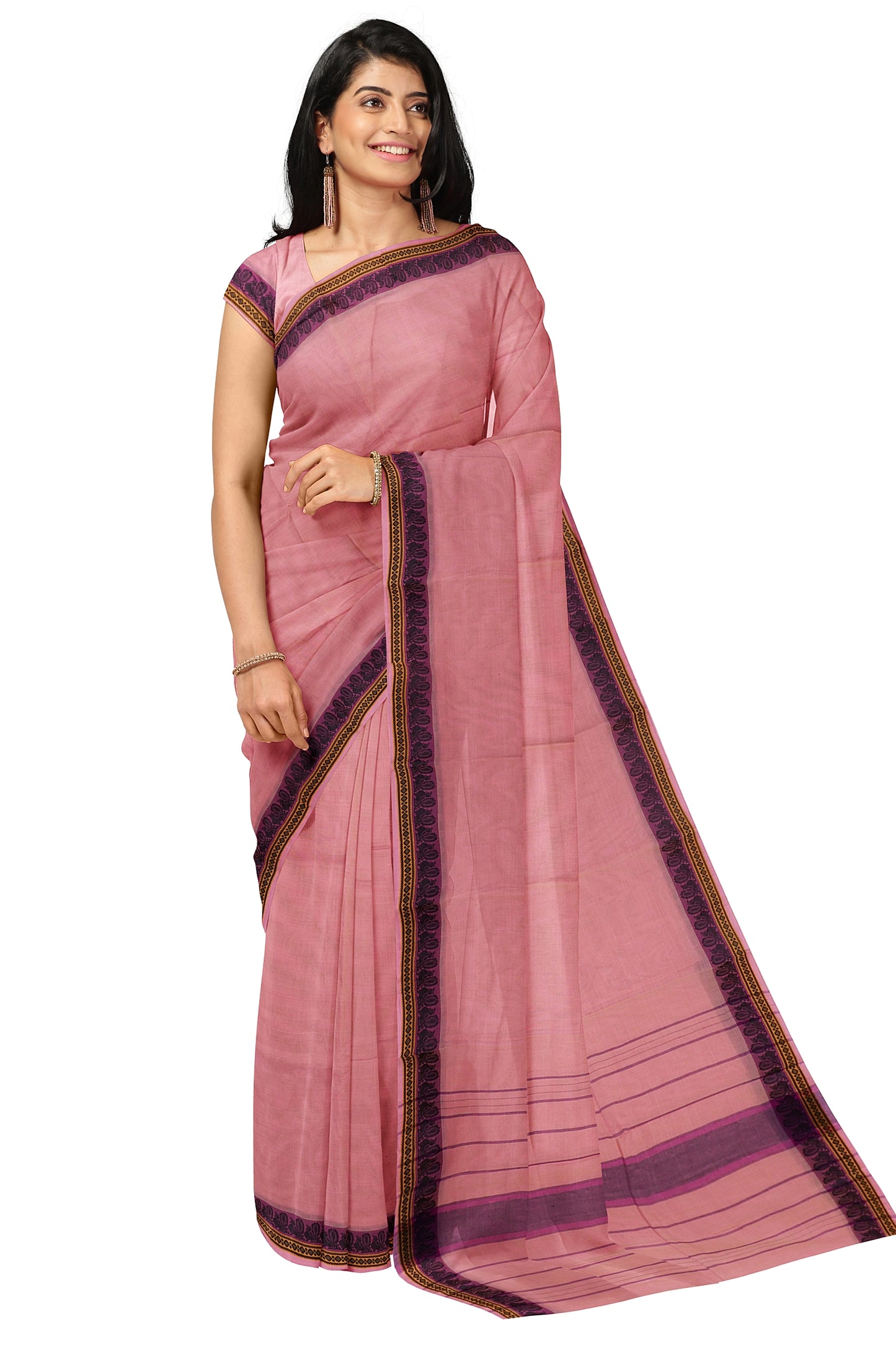 SENSAN Women’s  Kanchi Cotton Saree with Blouse Piece [SKU:739]