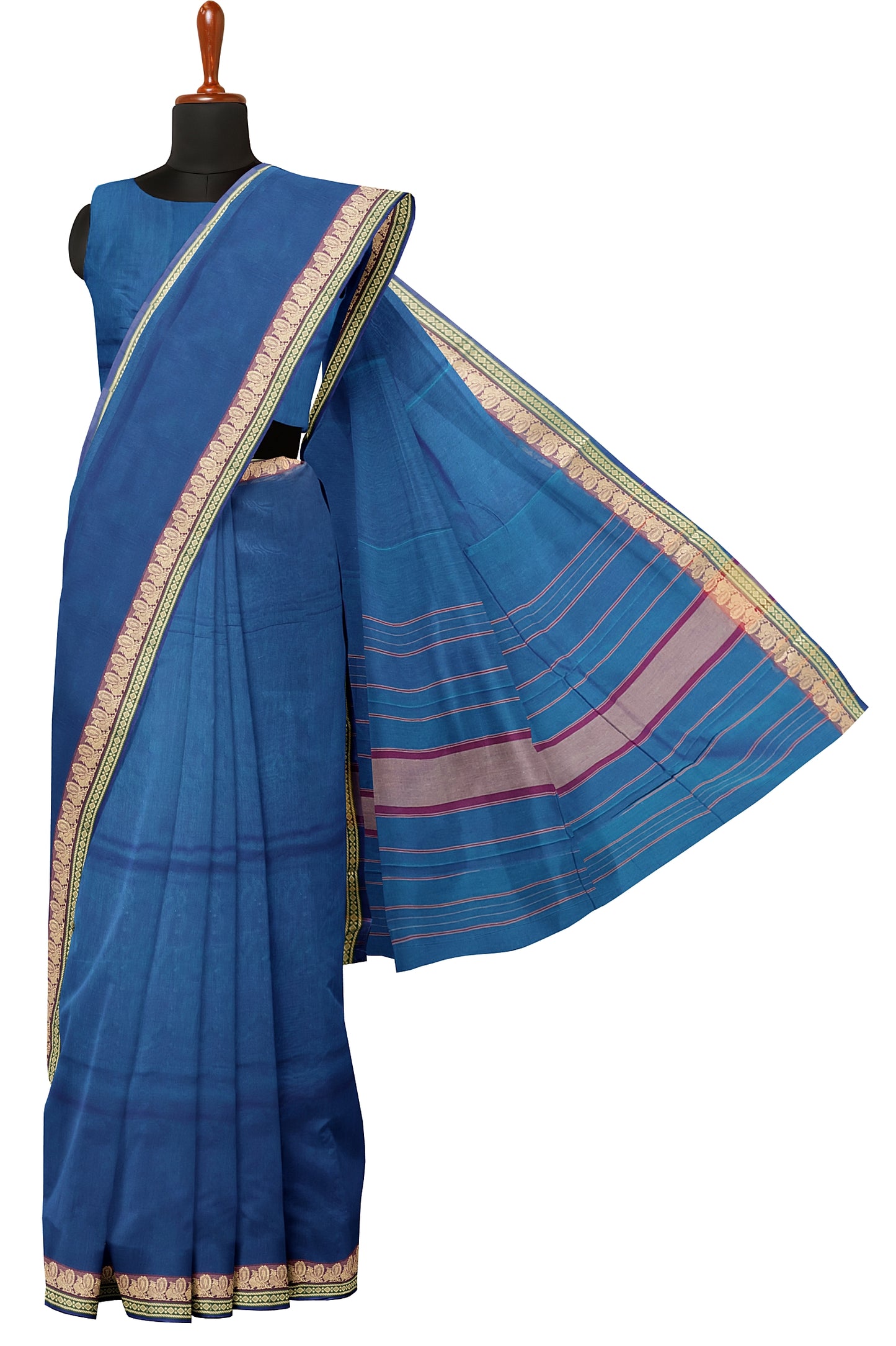 SENSAN Women’s  Kanchi Cotton Saree with Blouse Piece [SKU:739]