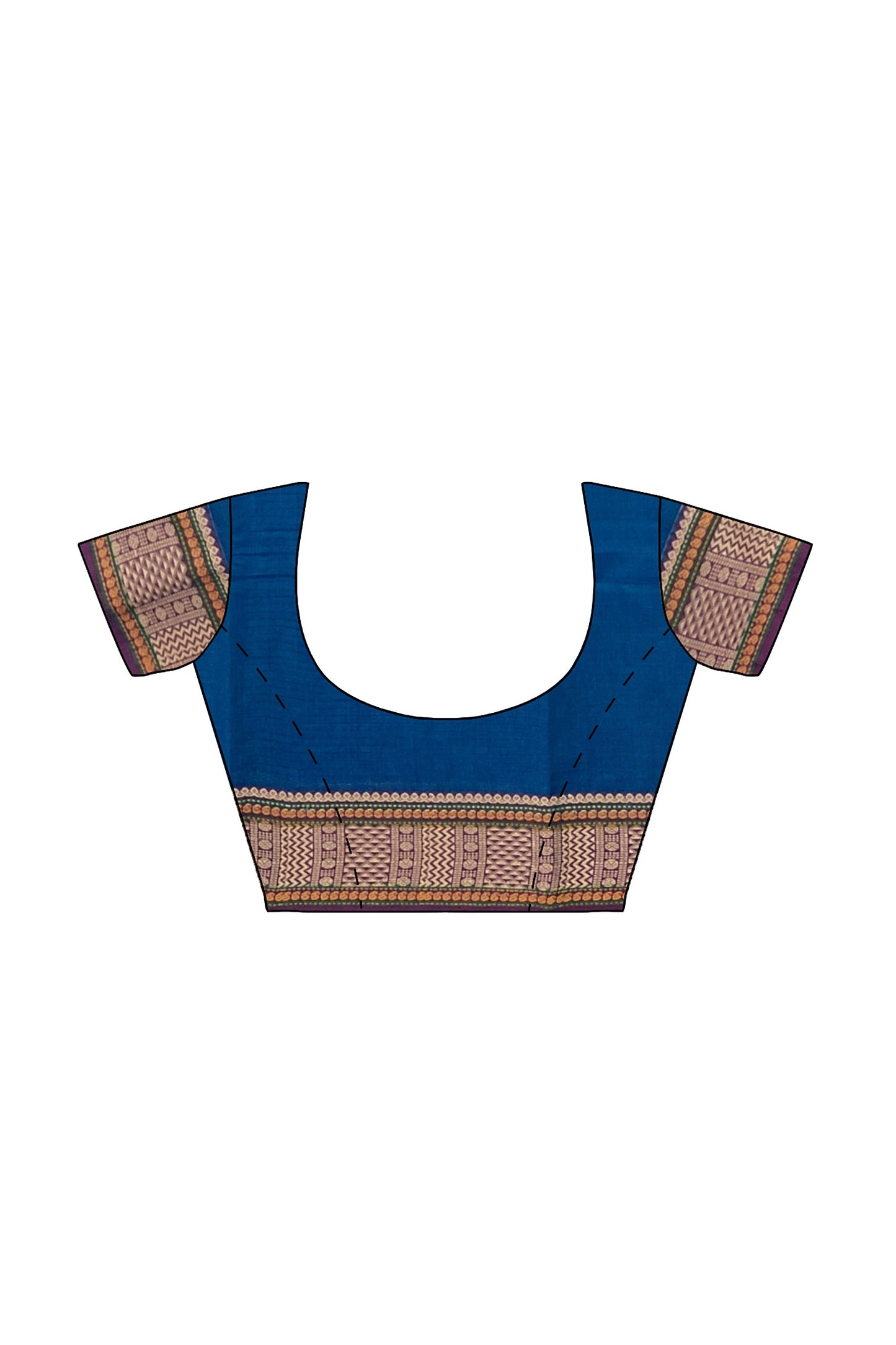 SENSAN Women’s  Kanchi Cotton Saree with Blouse Piece [SKU:741]