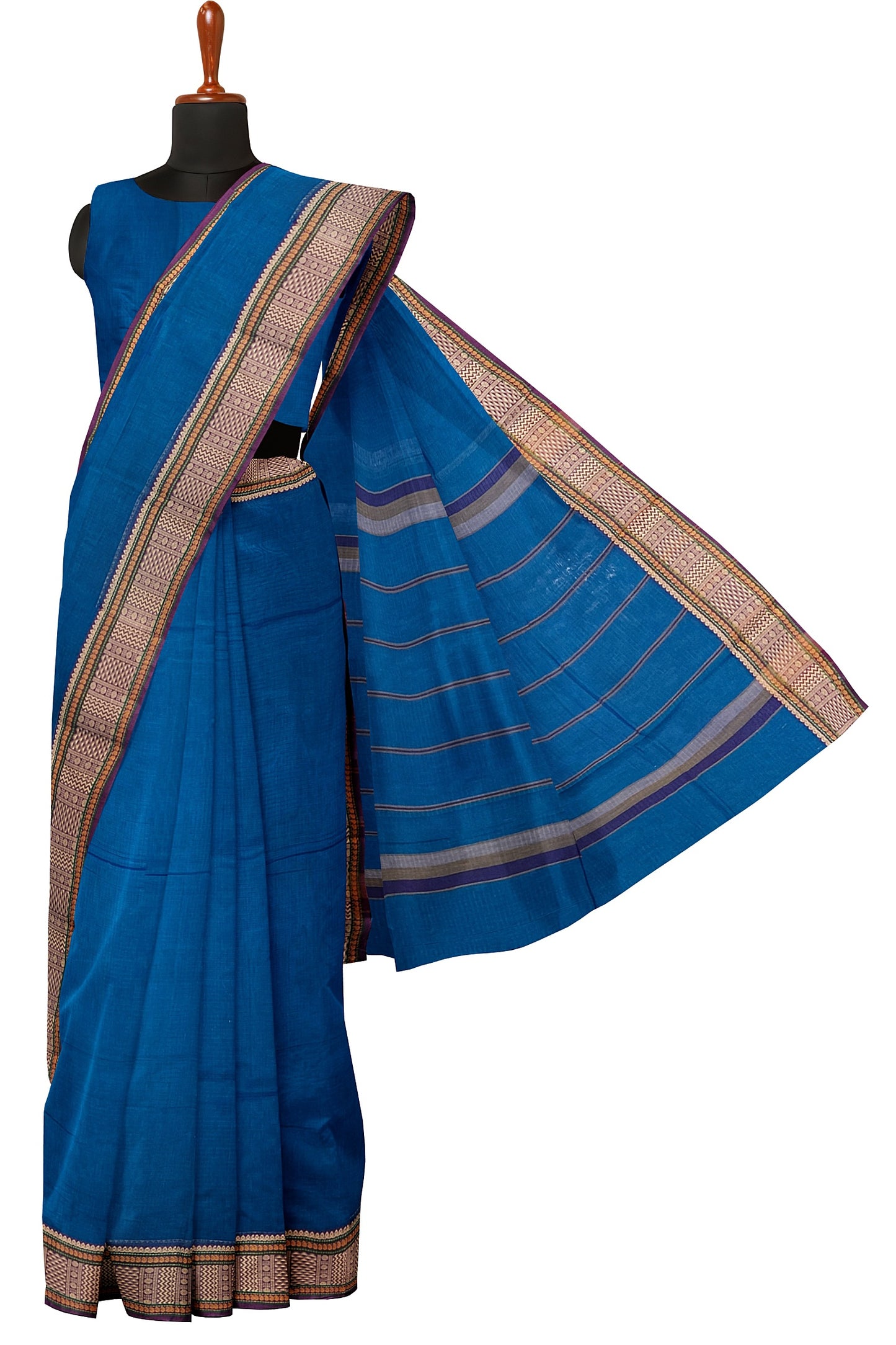 SENSAN Women’s  Kanchi Cotton Saree with Blouse Piece [SKU:741]