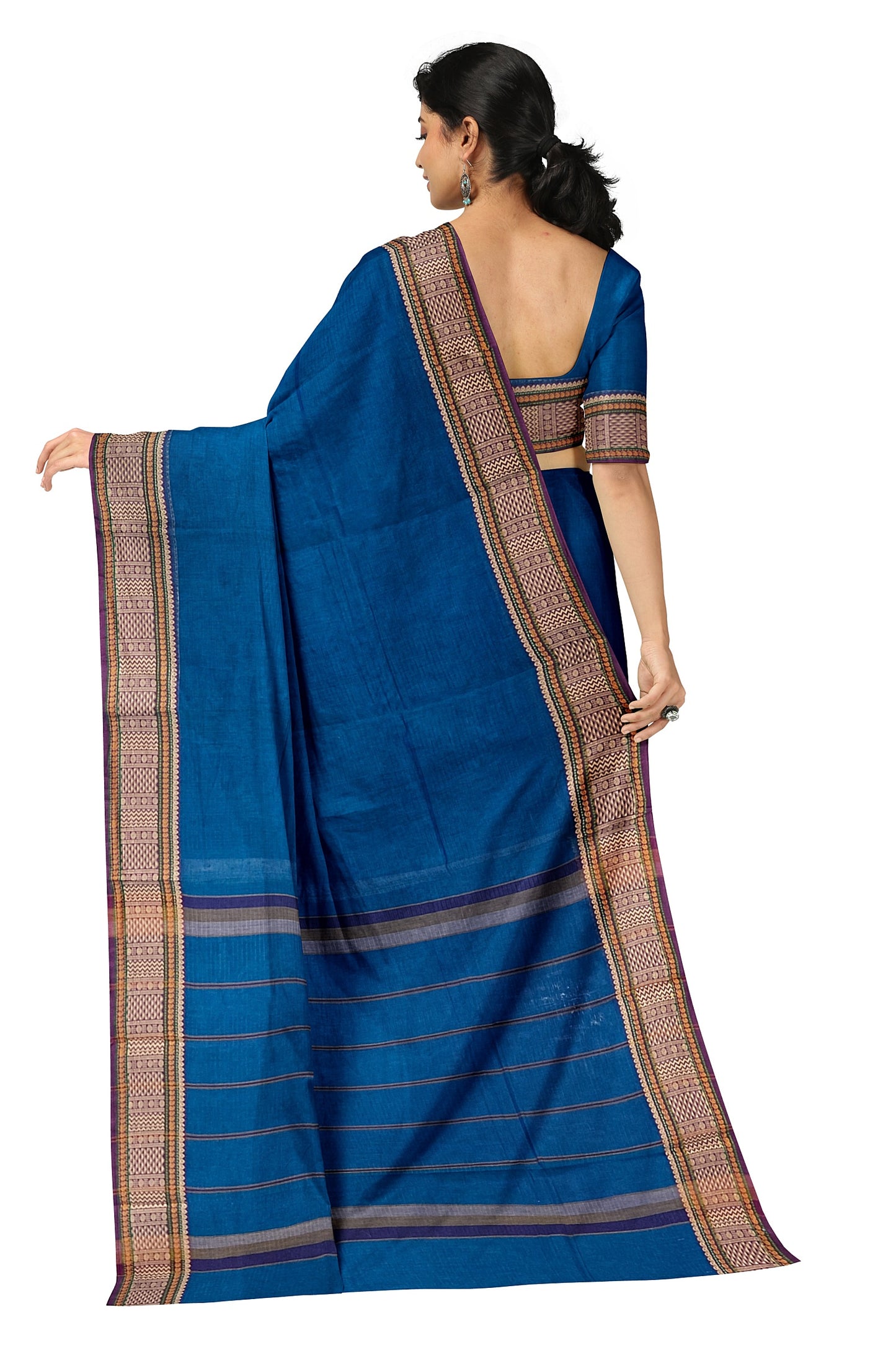 SENSAN Women’s  Kanchi Cotton Saree with Blouse Piece [SKU:741]