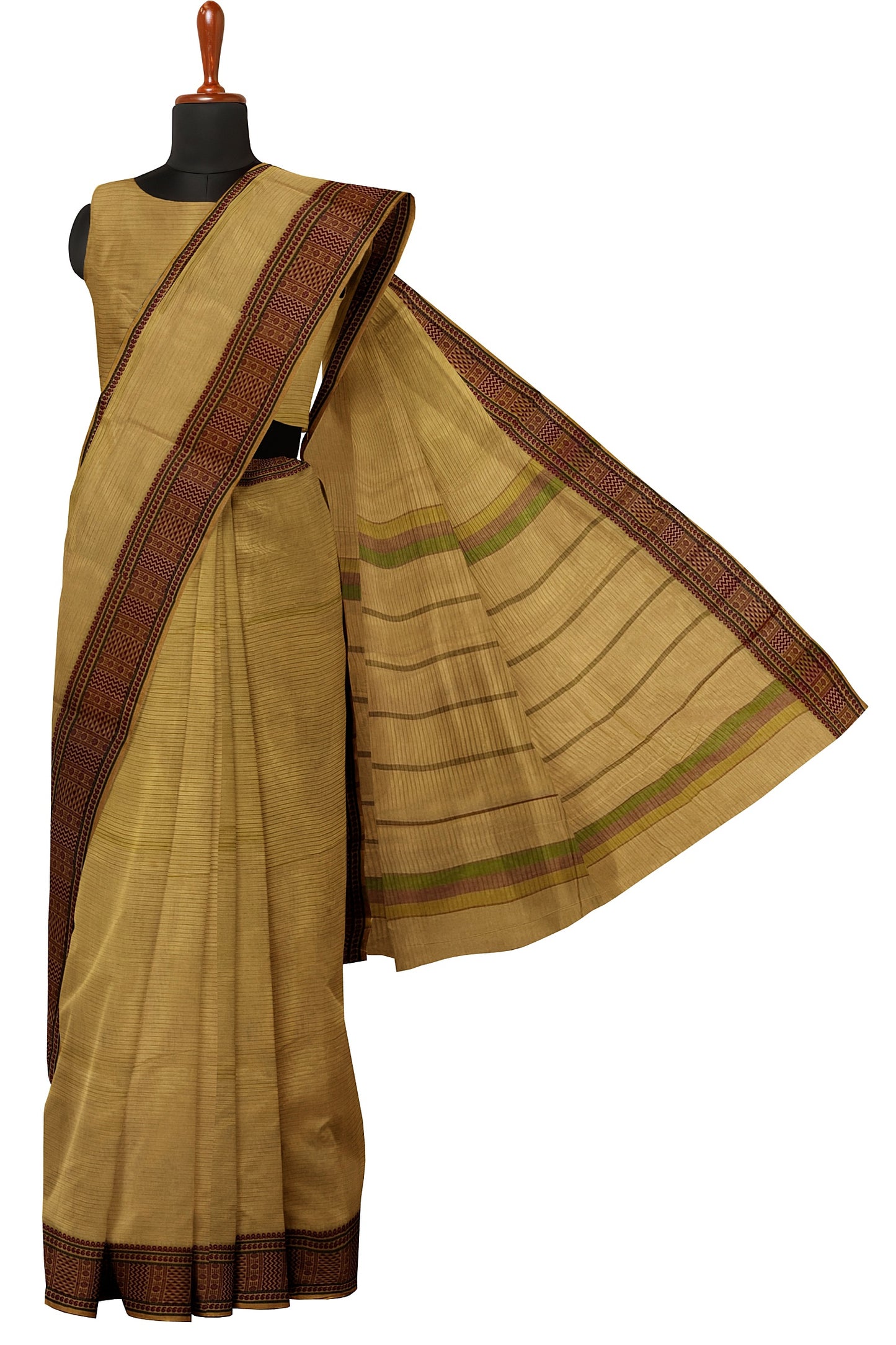 SENSAN Women’s  Kanchi Cotton Saree with Blouse Piece [SKU:741]