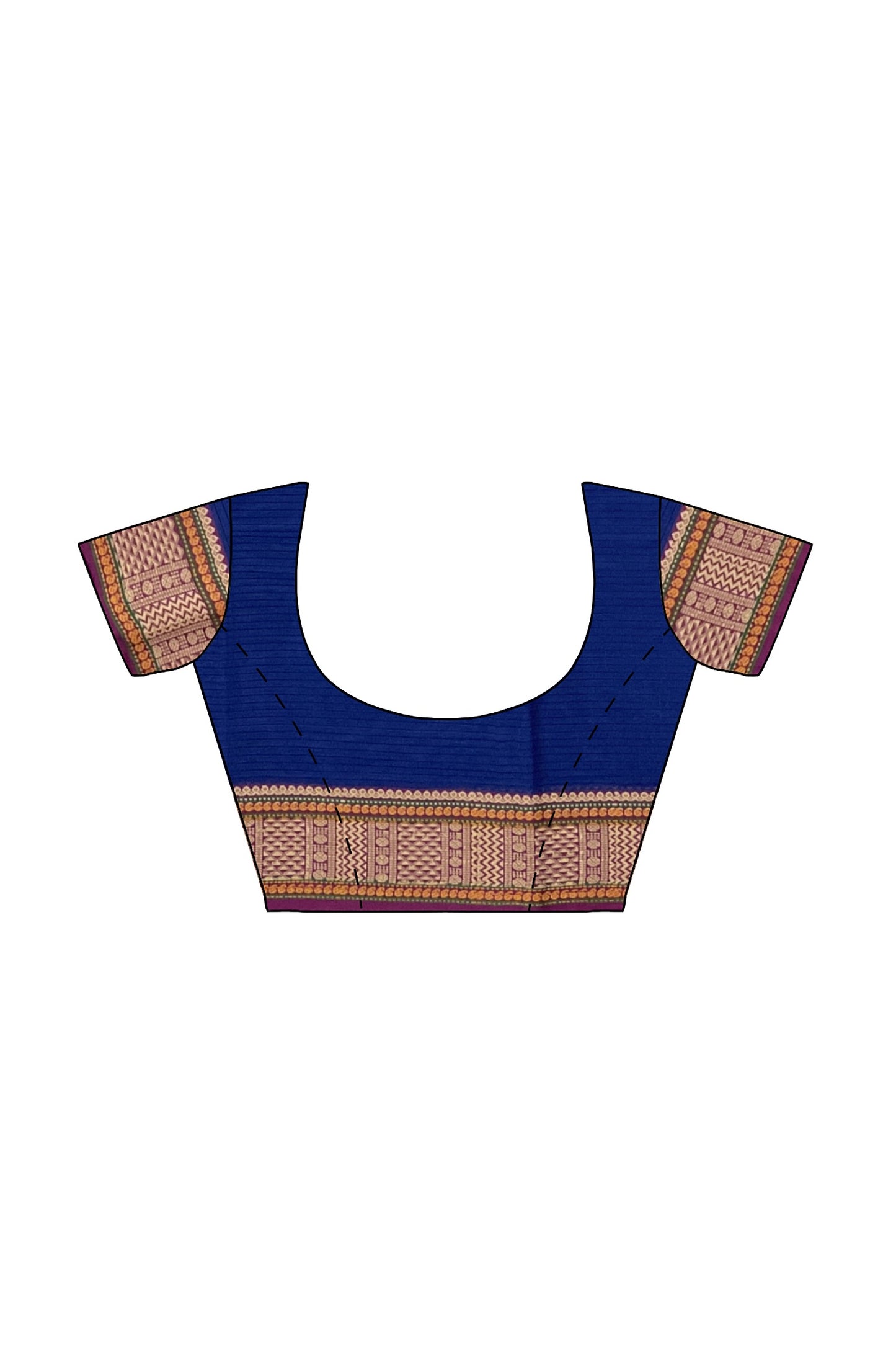 SENSAN Women’s  Kanchi Cotton Saree with Blouse Piece [SKU:741]