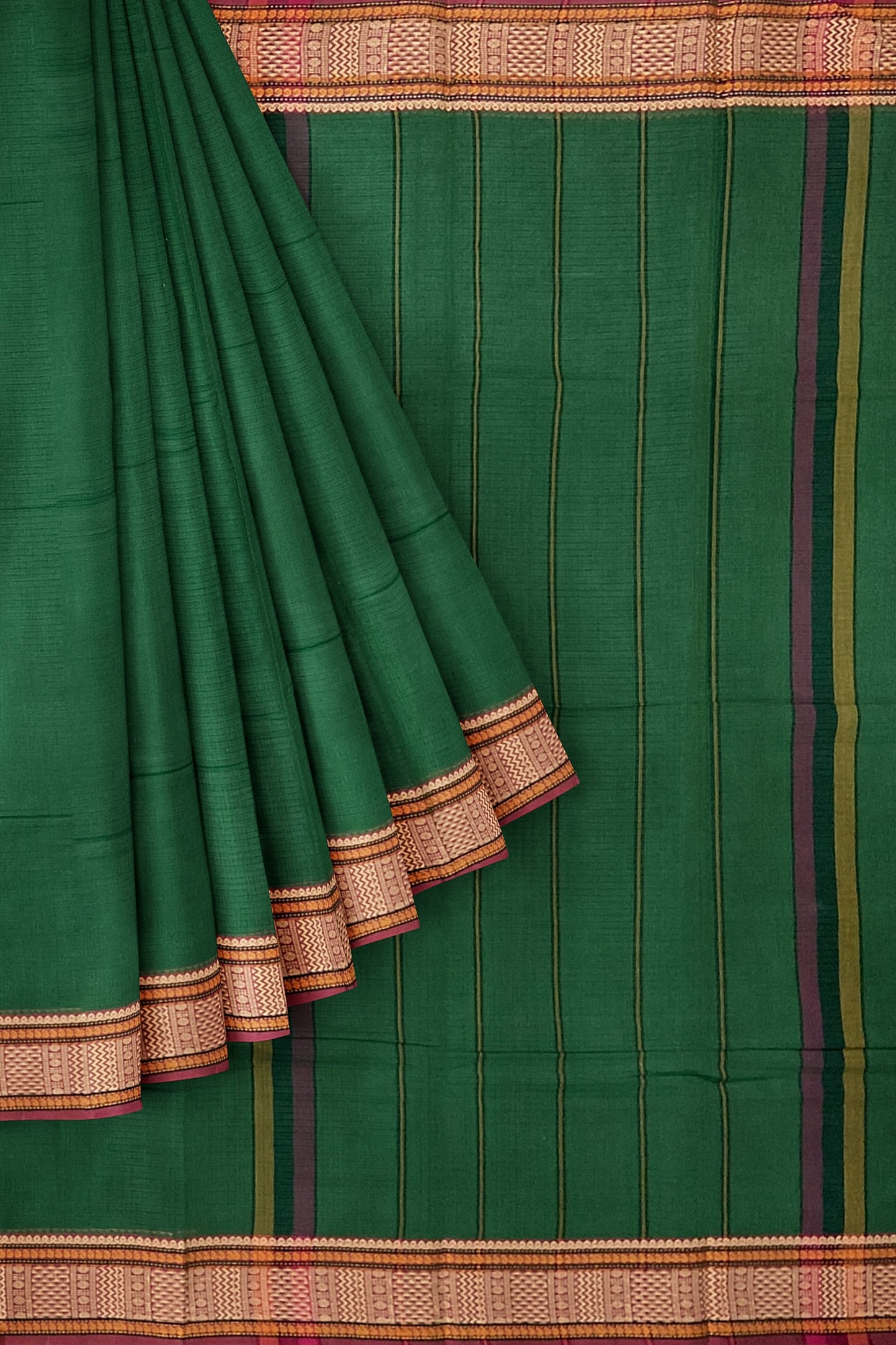 SENSAN Women’s  Kanchi Cotton Saree with Blouse Piece [SKU:741]