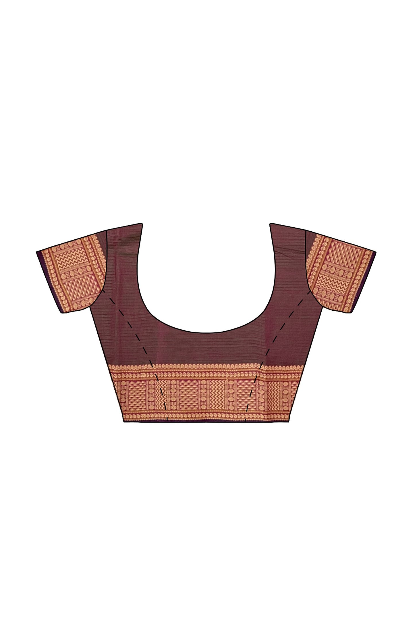 SENSAN Women’s  Kanchi Cotton Saree with Blouse Piece [SKU:741]