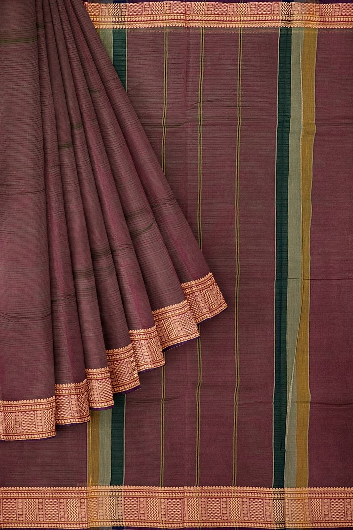 SENSAN Women’s  Kanchi Cotton Saree with Blouse Piece [SKU:741]