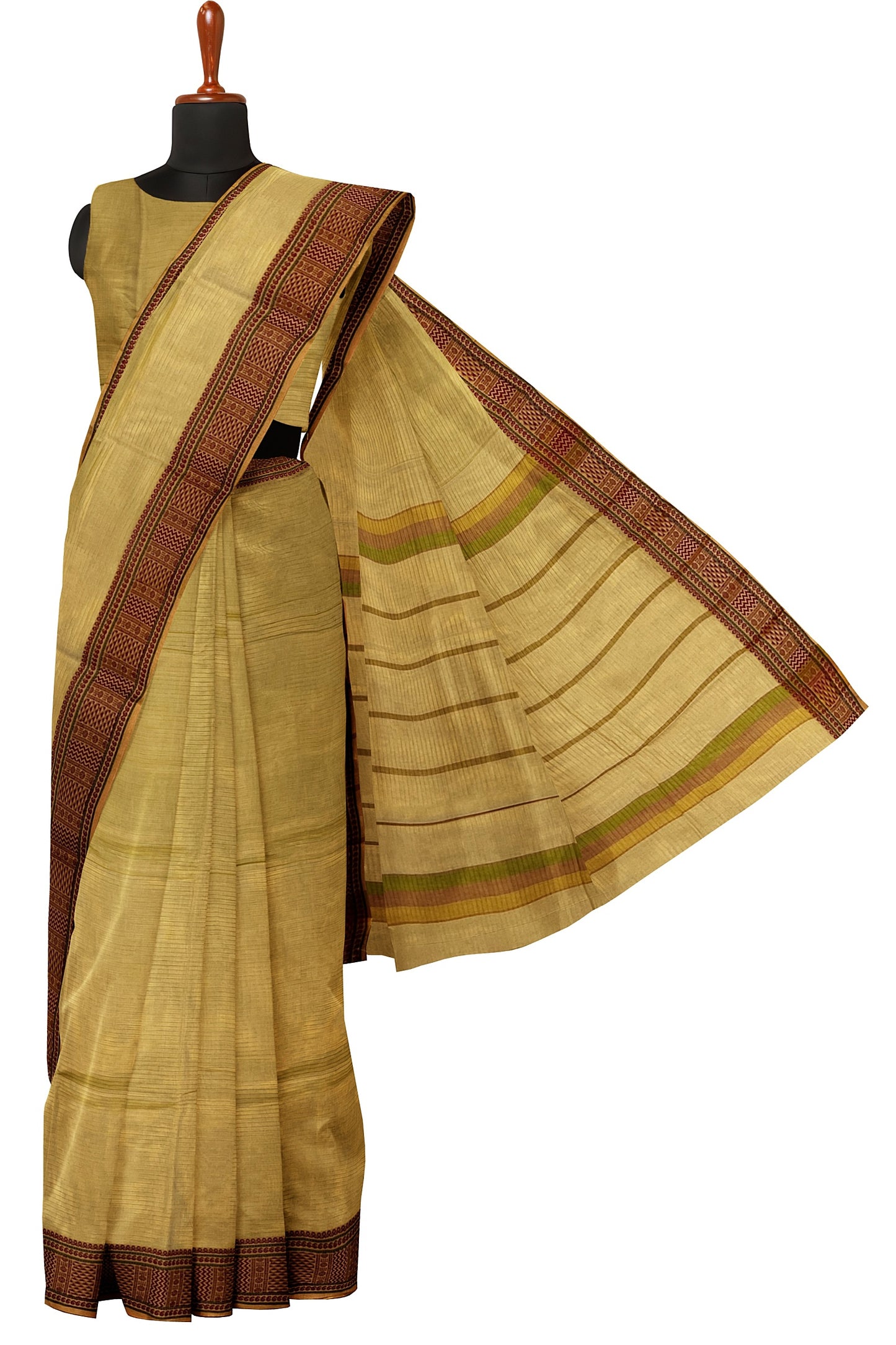SENSAN Women’s  Kanchi Cotton Saree with Blouse Piece [SKU:741]