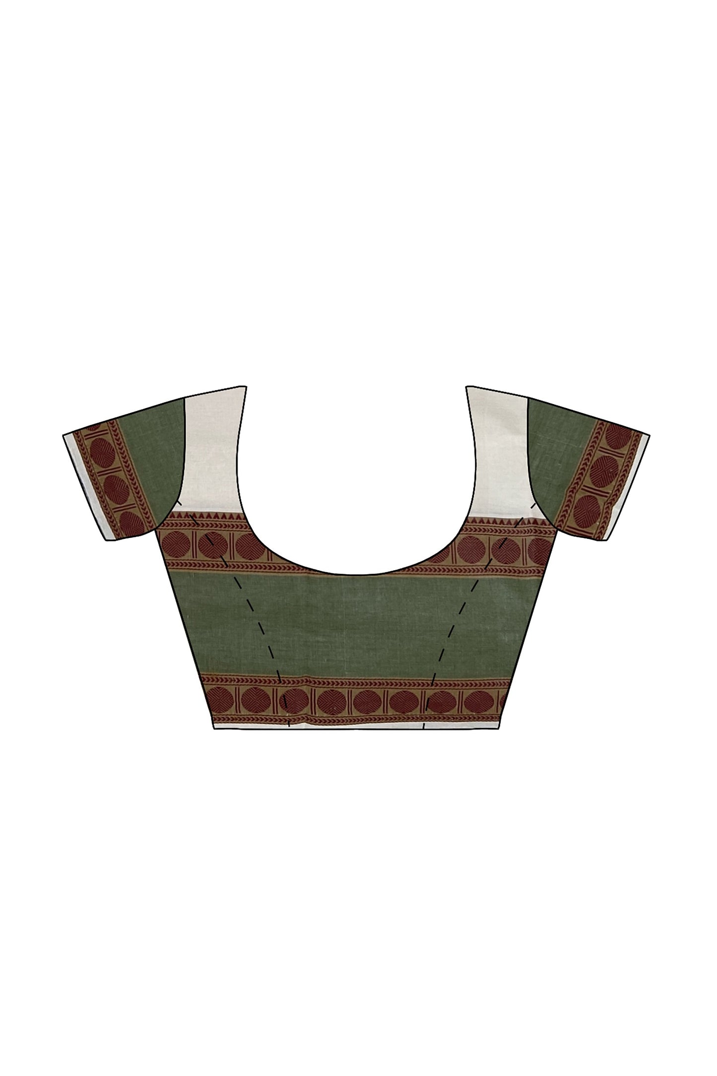 SENSAN Women’s Handloom Kanchi Cotton Saree with Blouse Piece [SKU:743]