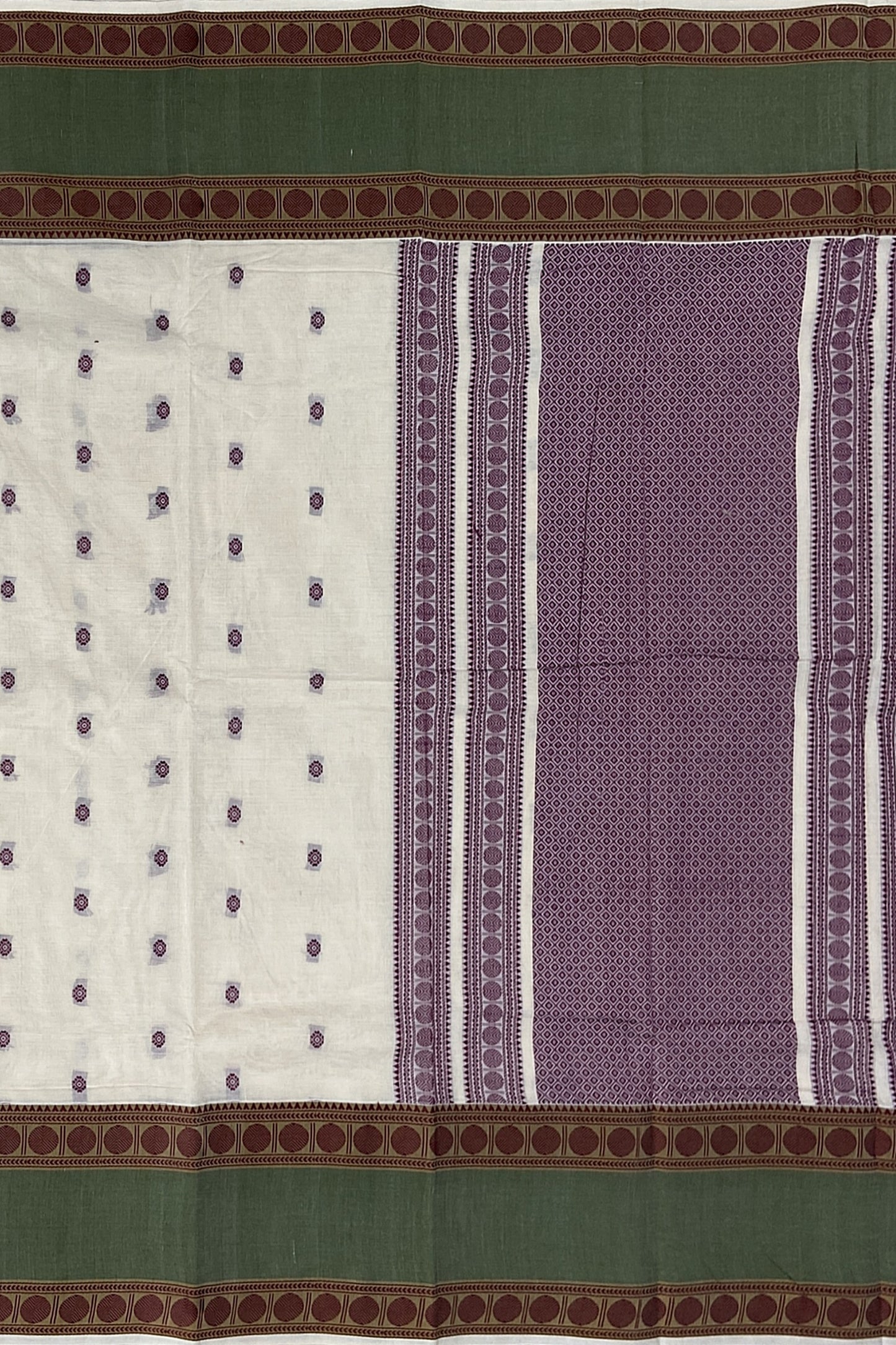 SENSAN Women’s Handloom Kanchi Cotton Saree with Blouse Piece [SKU:743]