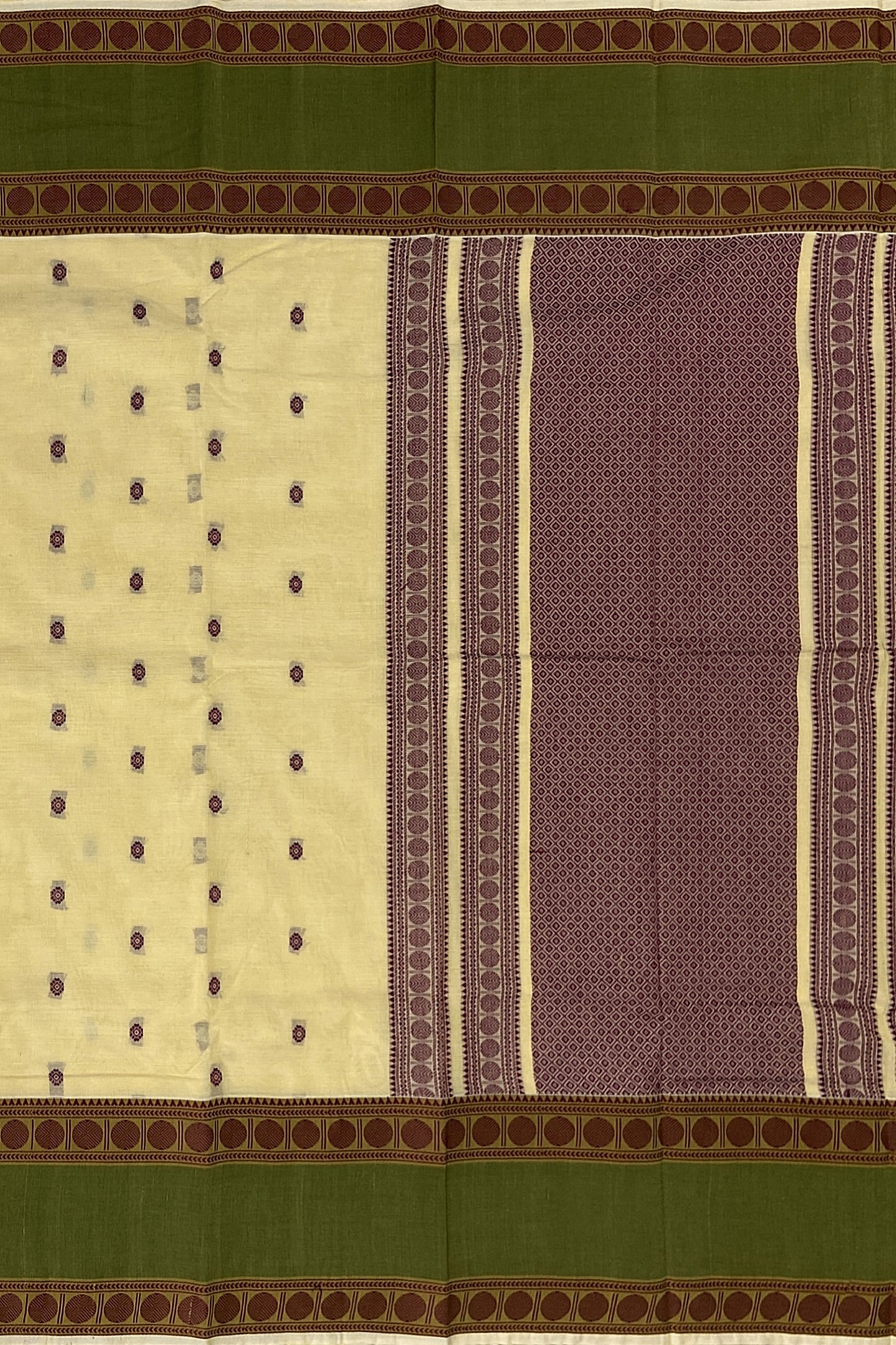 SENSAN Women’s Handloom Kanchi Cotton Saree with Blouse Piece [SKU:743]