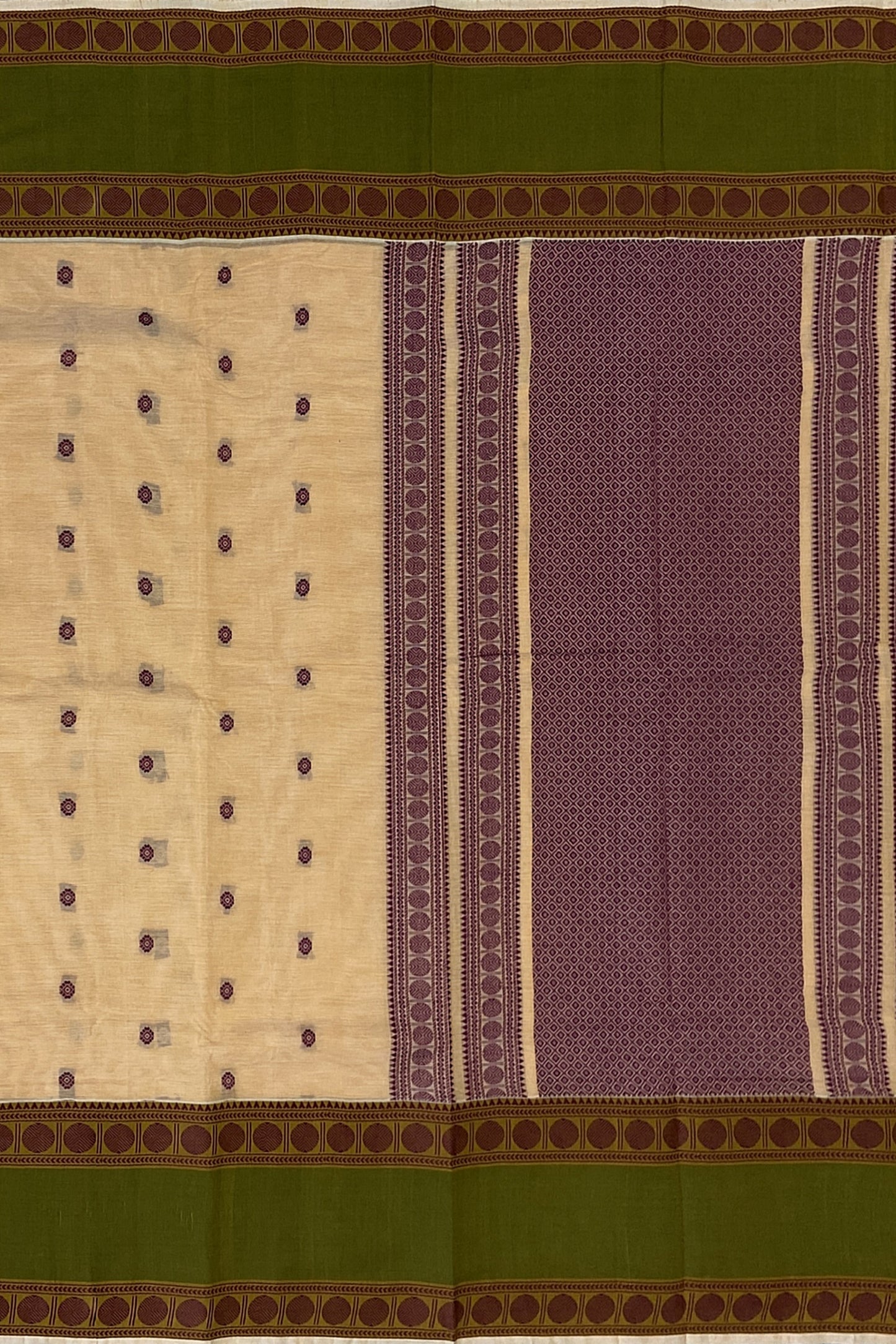 SENSAN Women’s Handloom Kanchi Cotton Saree with Blouse Piece [SKU:743]