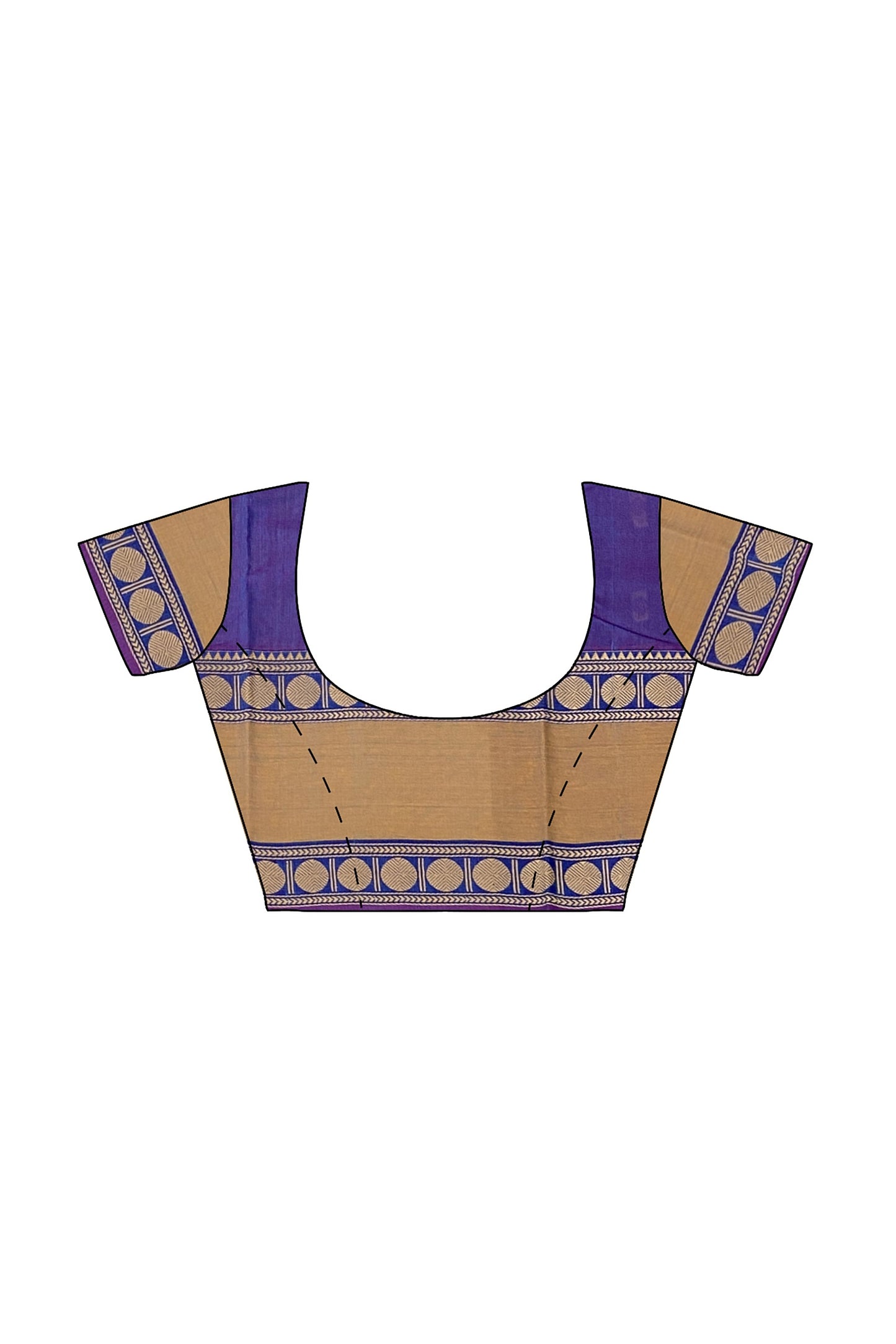 SENSAN Women’s Handloom Kanchi Cotton Saree with Blouse Piece [SKU:743]