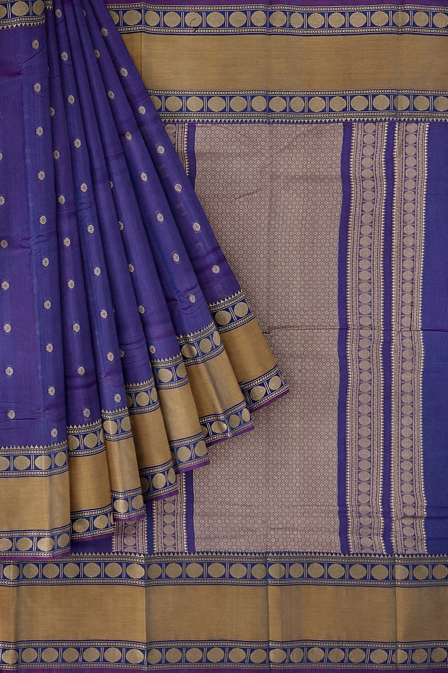 SENSAN Women’s Handloom Kanchi Cotton Saree with Blouse Piece [SKU:743]