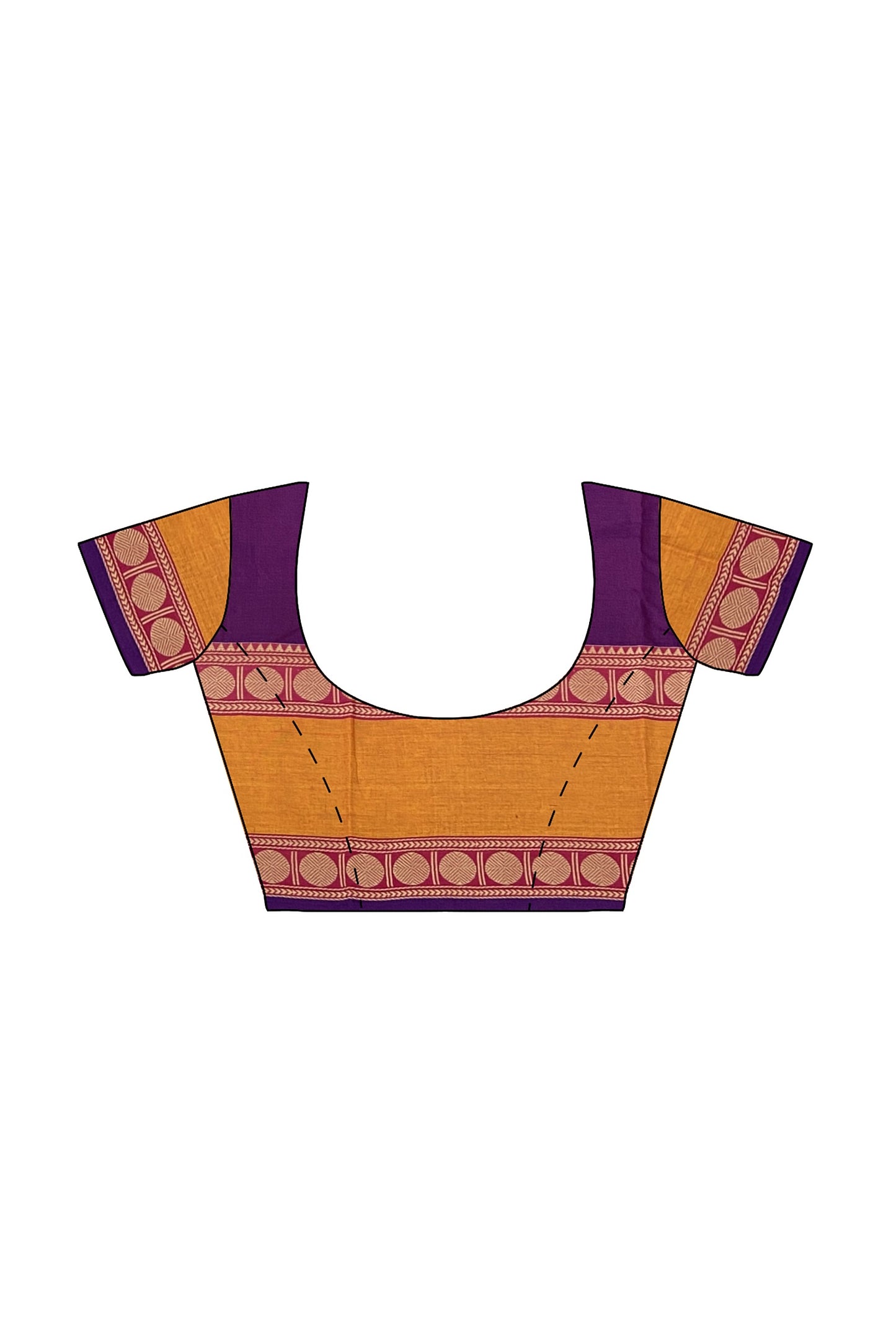 SENSAN Women’s Handloom Kanchi Cotton Saree with Blouse Piece [SKU:743]