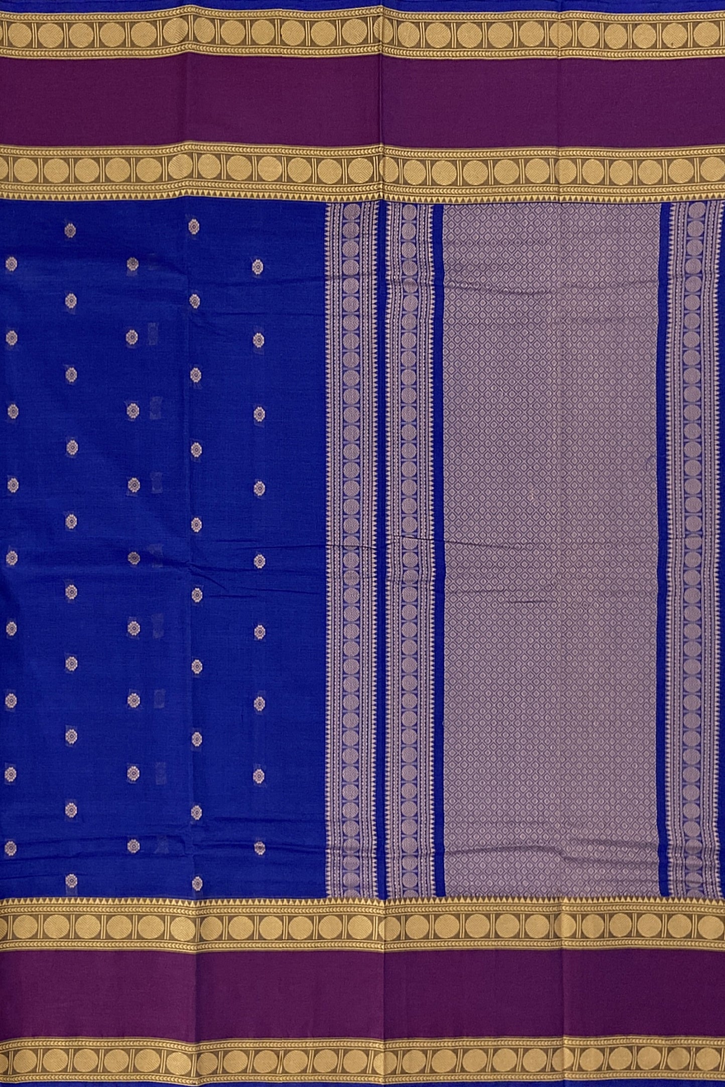 SENSAN Women’s Handloom Kanchi Cotton Saree with Blouse Piece [SKU:743]