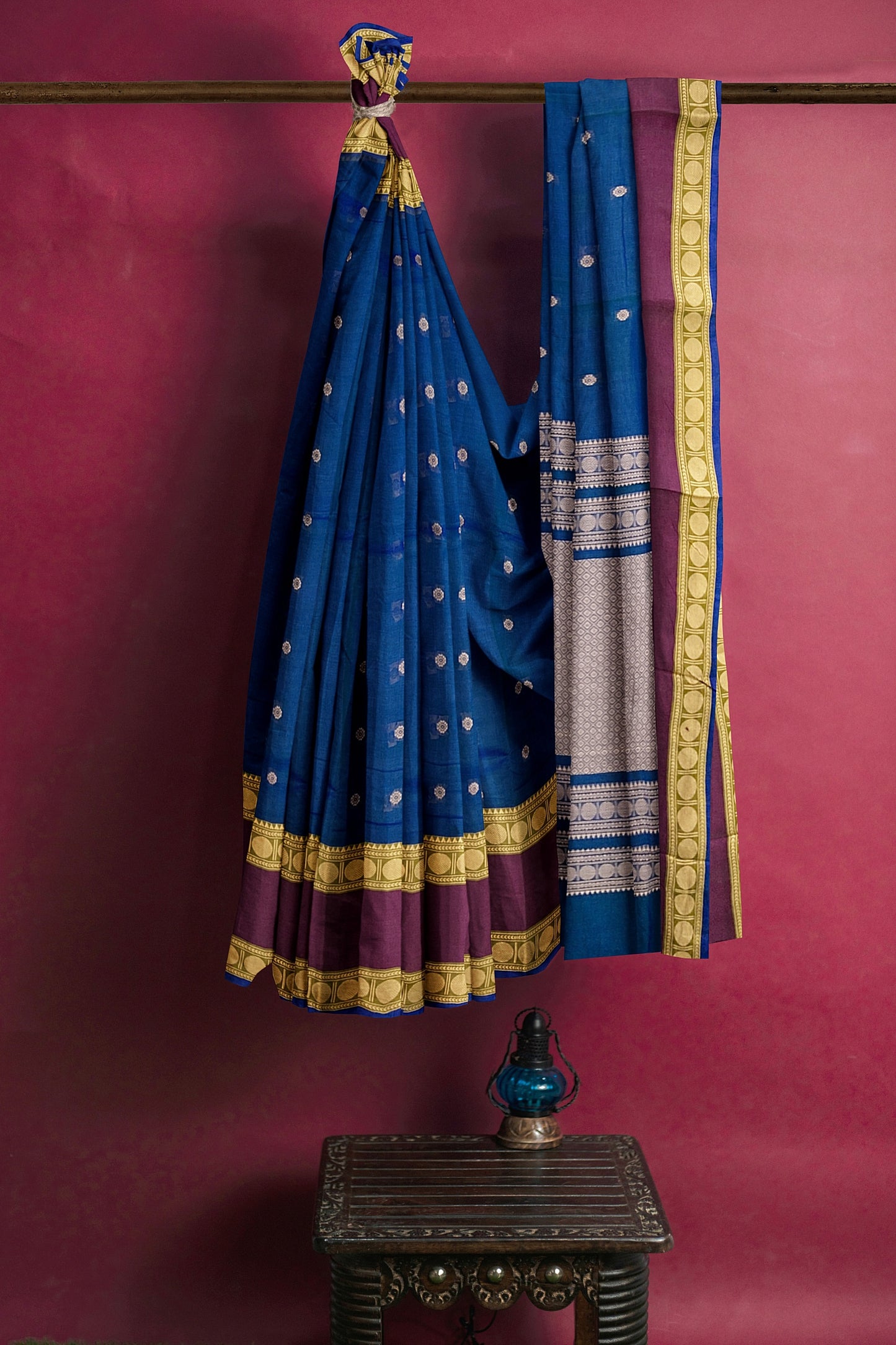 SENSAN Women’s Handloom Kanchi Cotton Saree with Blouse Piece [SKU:743]