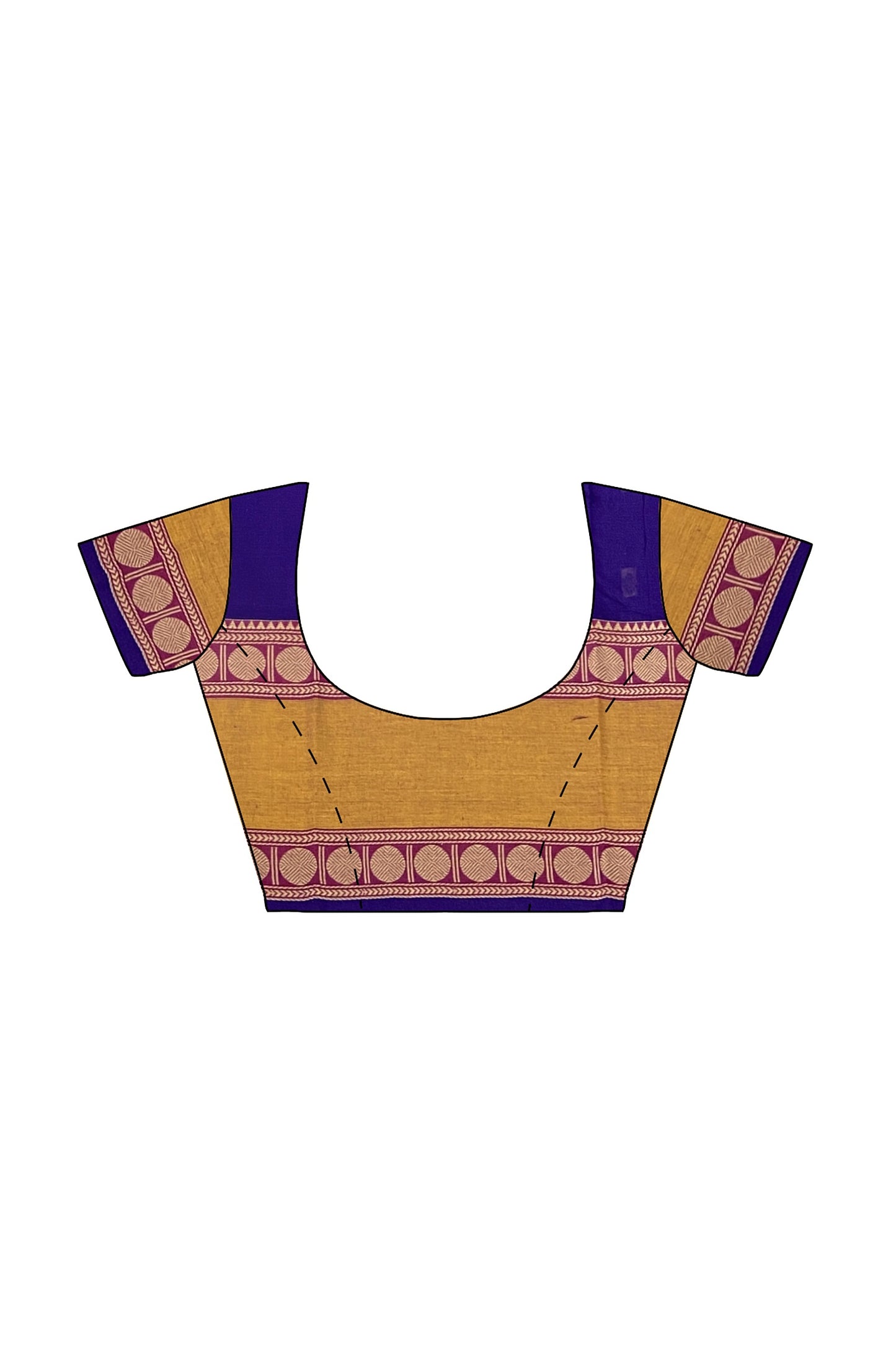 SENSAN Women’s Handloom Kanchi Cotton Saree with Blouse Piece [SKU:743]