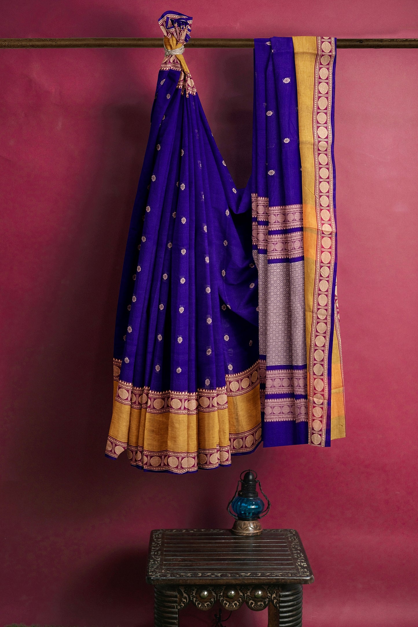 SENSAN Women’s Handloom Kanchi Cotton Saree with Blouse Piece [SKU:743]