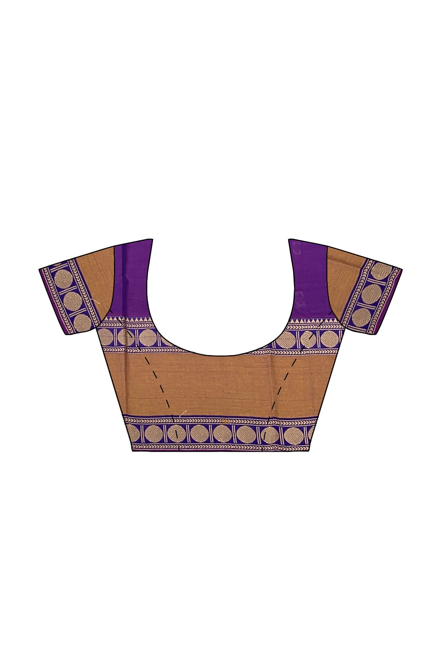 SENSAN Women’s Handloom Kanchi Cotton Saree with Blouse Piece [SKU:743]
