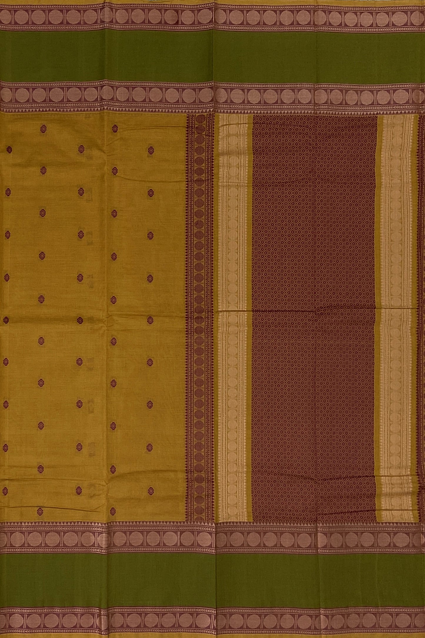 SENSAN Women’s Handloom Kanchi Cotton Saree with Blouse Piece [SKU:743]