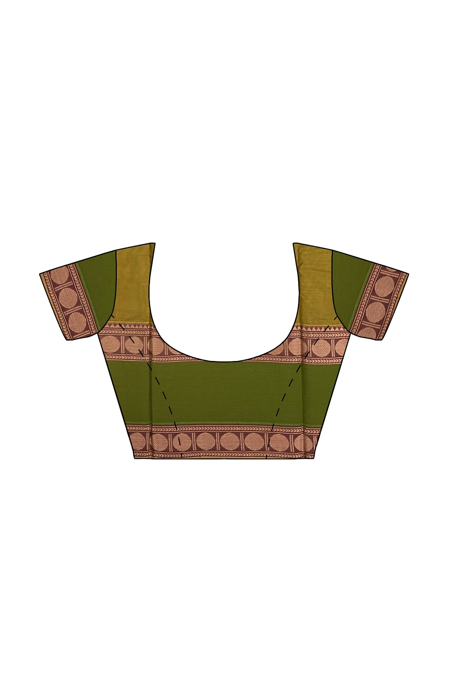 SENSAN Women’s Handloom Kanchi Cotton Saree with Blouse Piece [SKU:743]