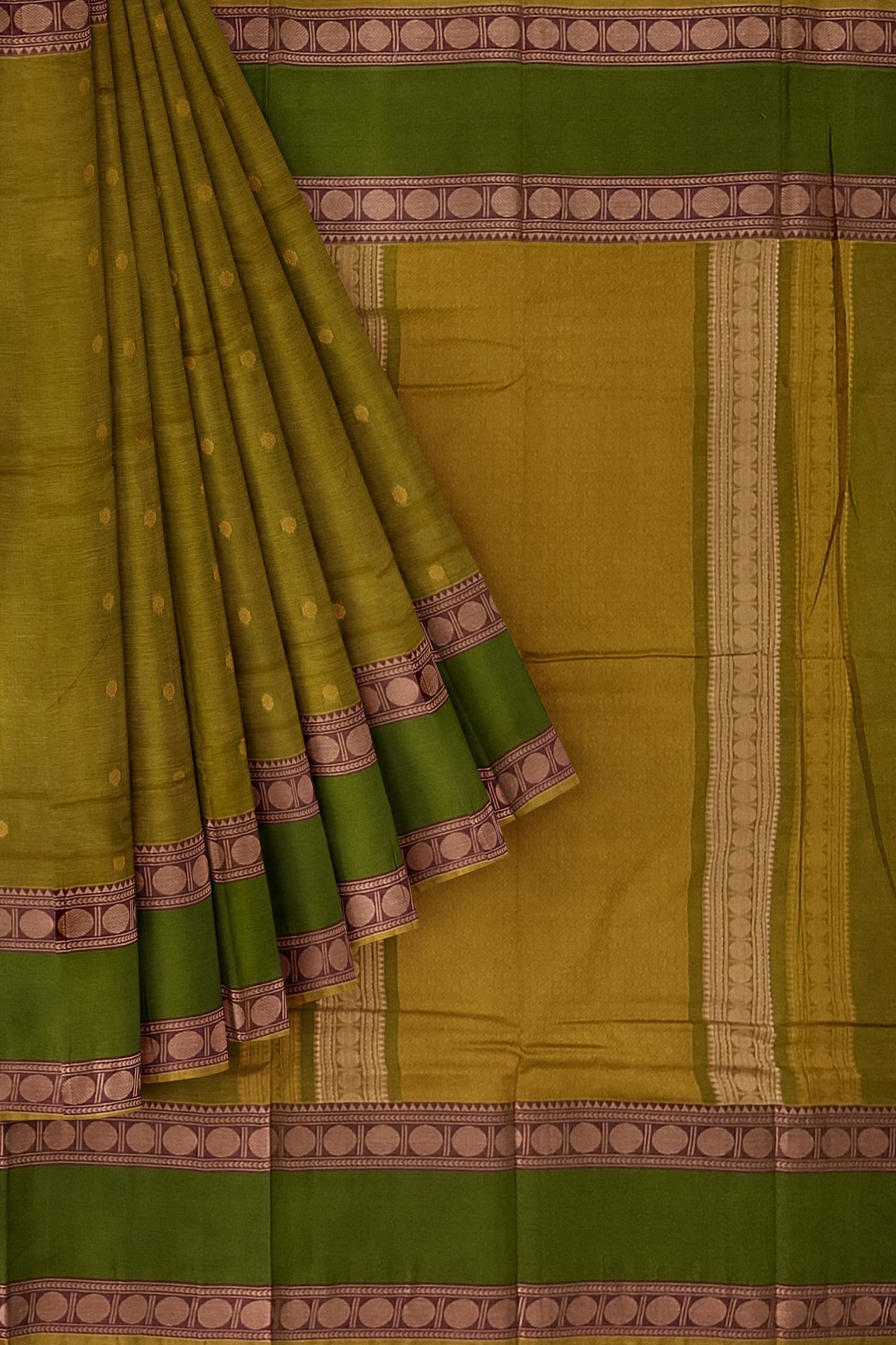 SENSAN Women’s Handloom Kanchi Cotton Saree with Blouse Piece [SKU:743]