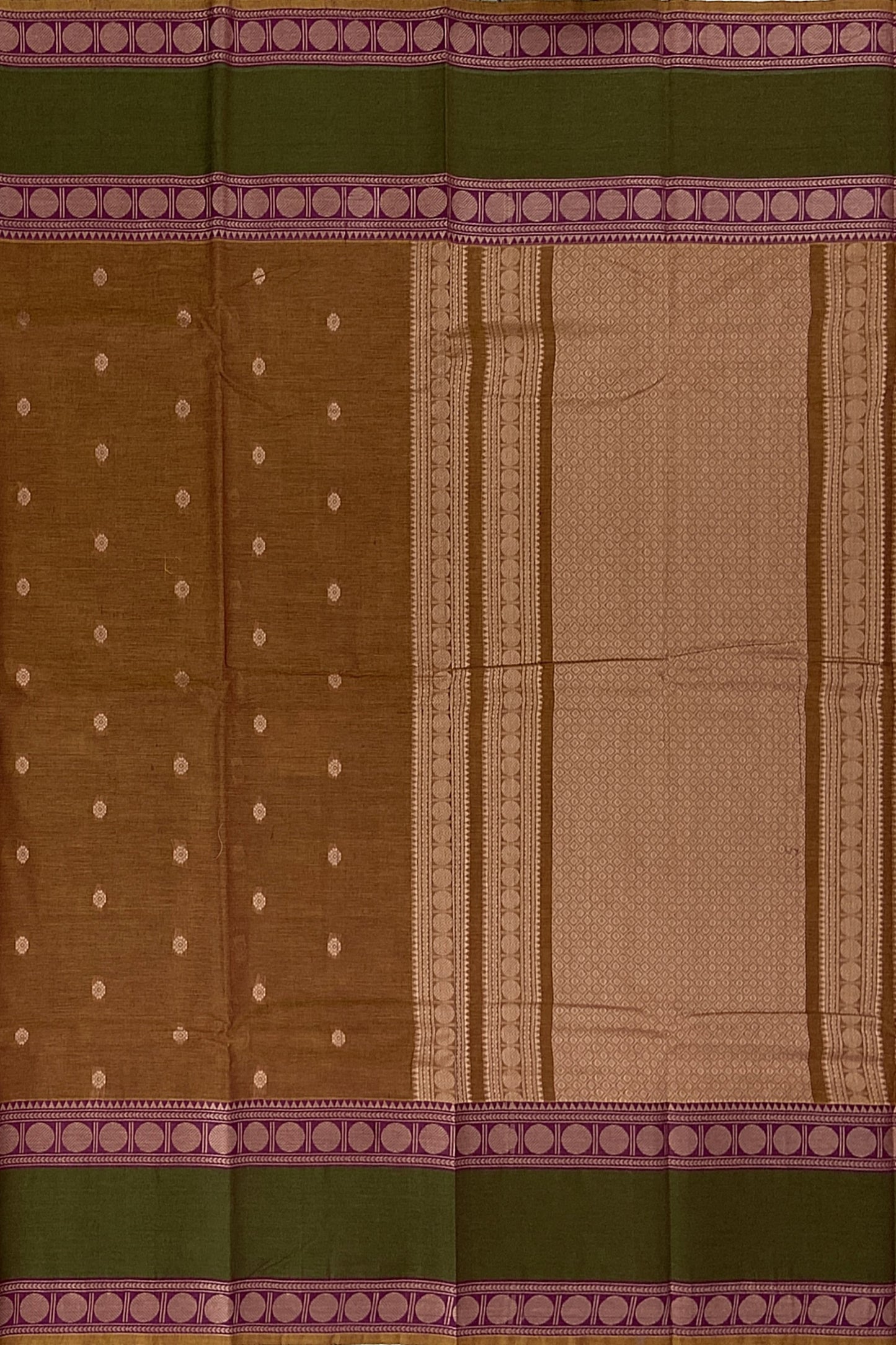 SENSAN Women’s Handloom Kanchi Cotton Saree with Blouse Piece [SKU:743]