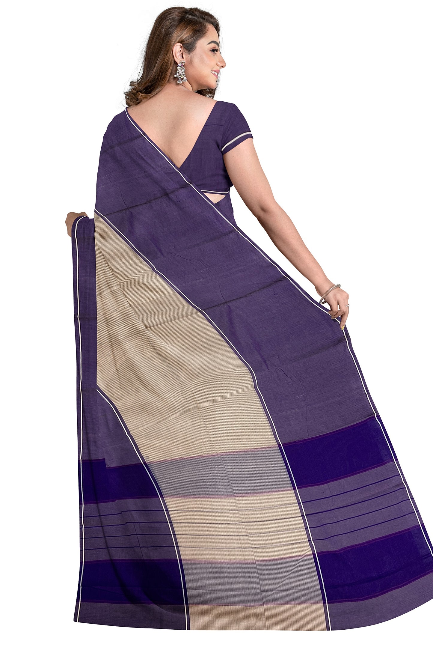 SENSAN Women’s Kanchi Cotton Saree with Blouse Piece [SKU:750]