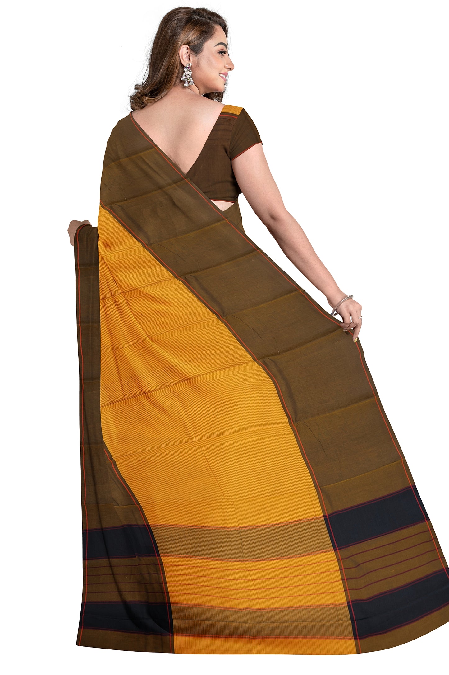 SENSAN Women’s Kanchi Cotton Saree with Blouse Piece [SKU:750]