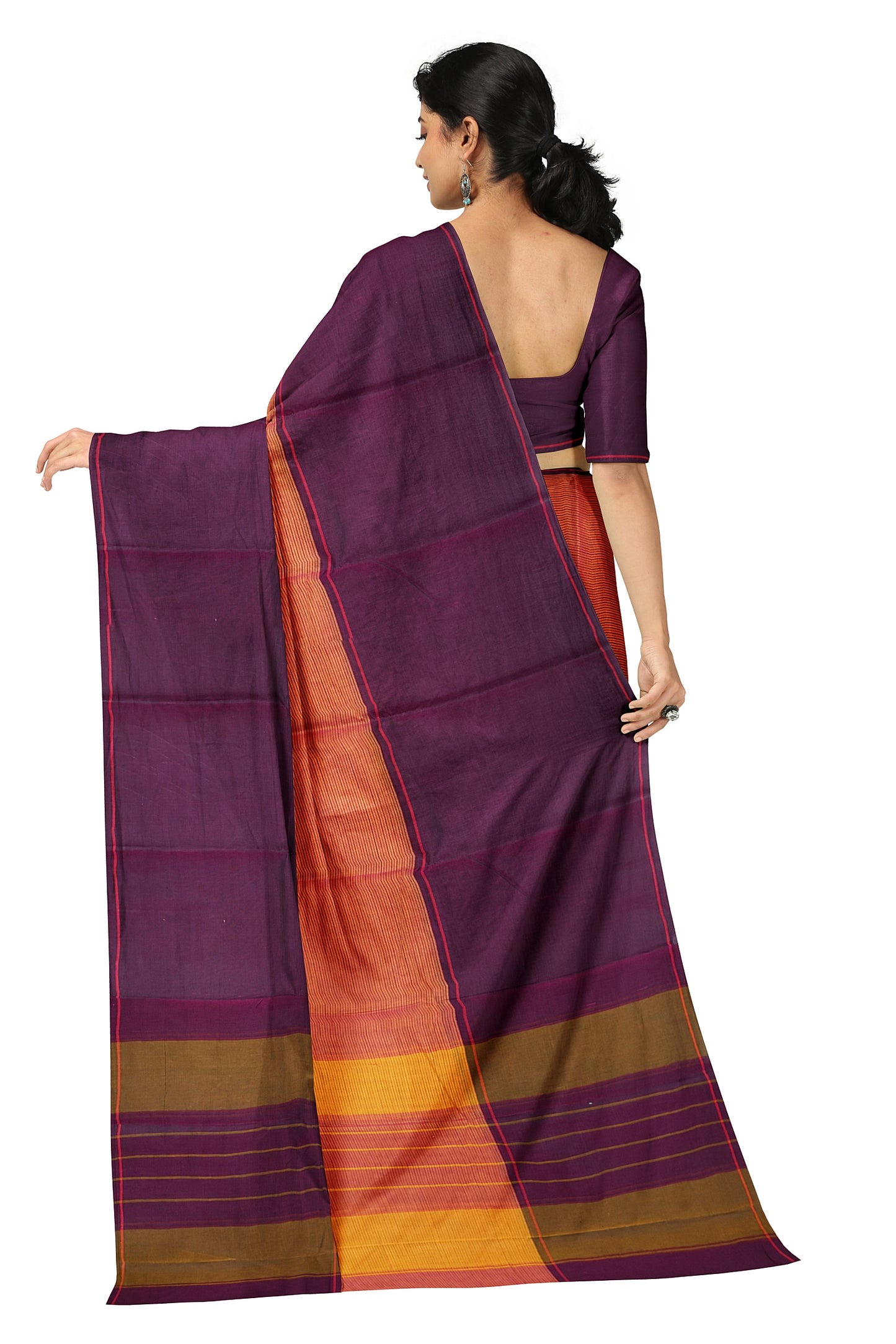 SENSAN Women’s Kanchi Cotton Saree with Blouse Piece [SKU:750]