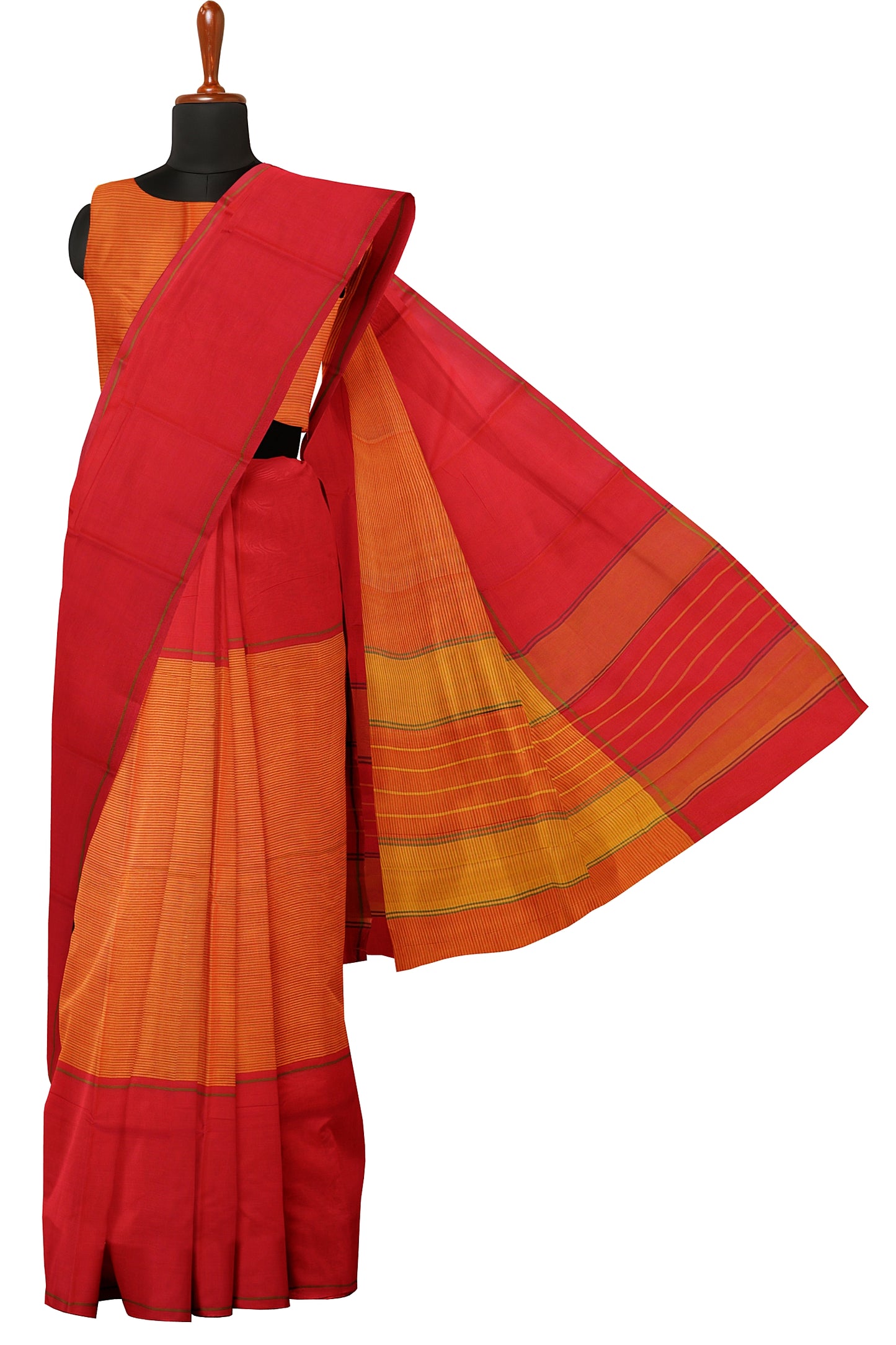 SENSAN Women’s Kanchi Cotton Saree with Blouse Piece [SKU:750]