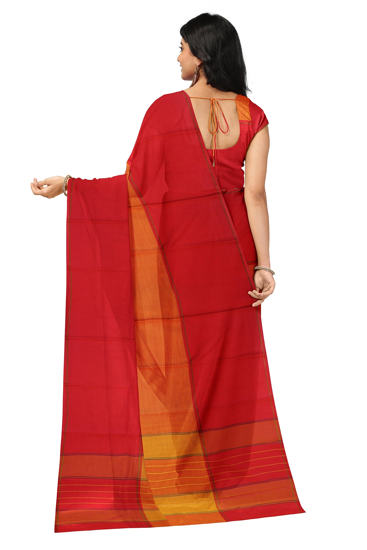 SENSAN Women’s Kanchi Cotton Saree with Blouse Piece [SKU:750]