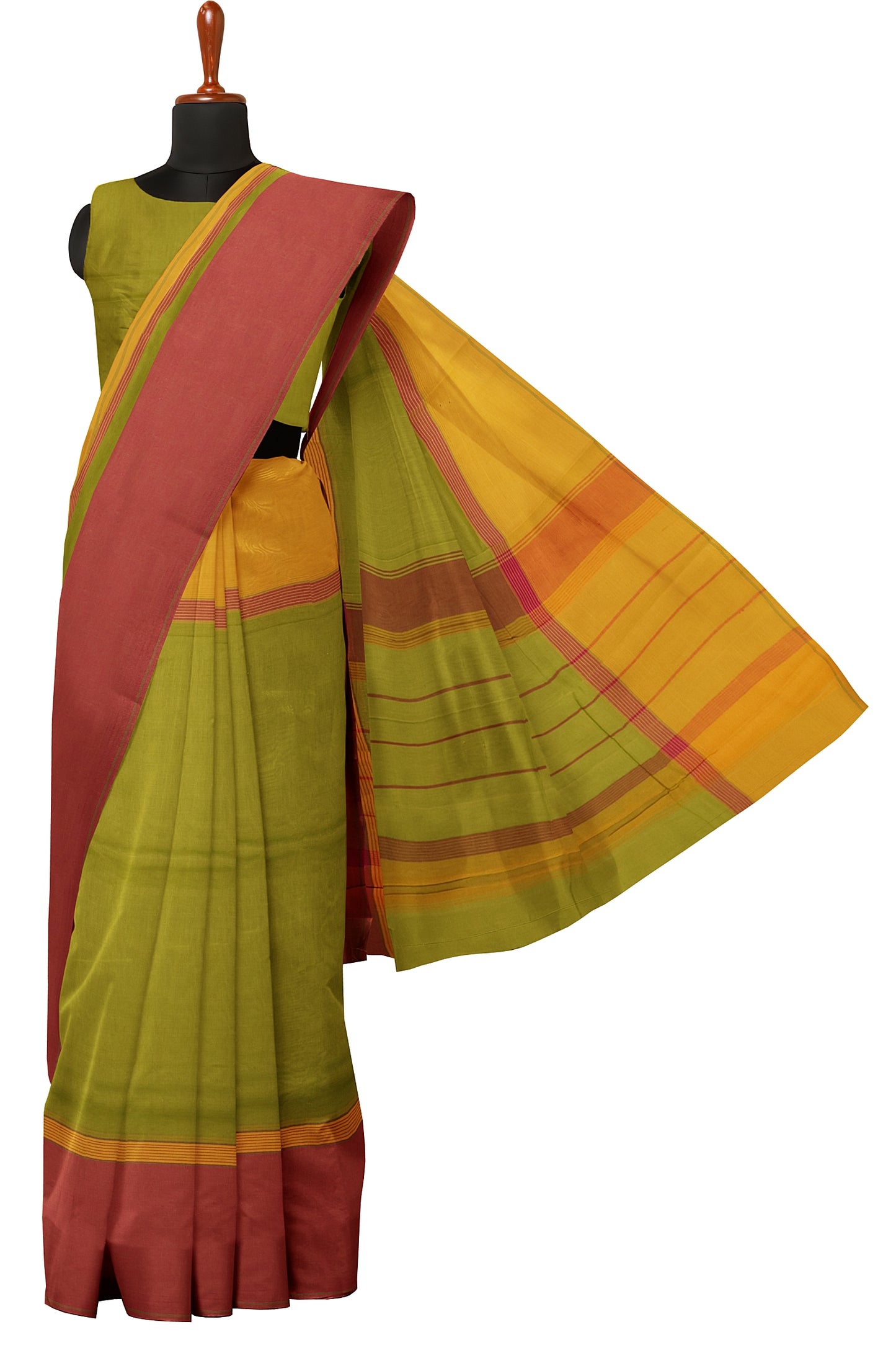 SENSAN Women’s Kanchi Cotton Saree with Blouse Piece [SKU:751]