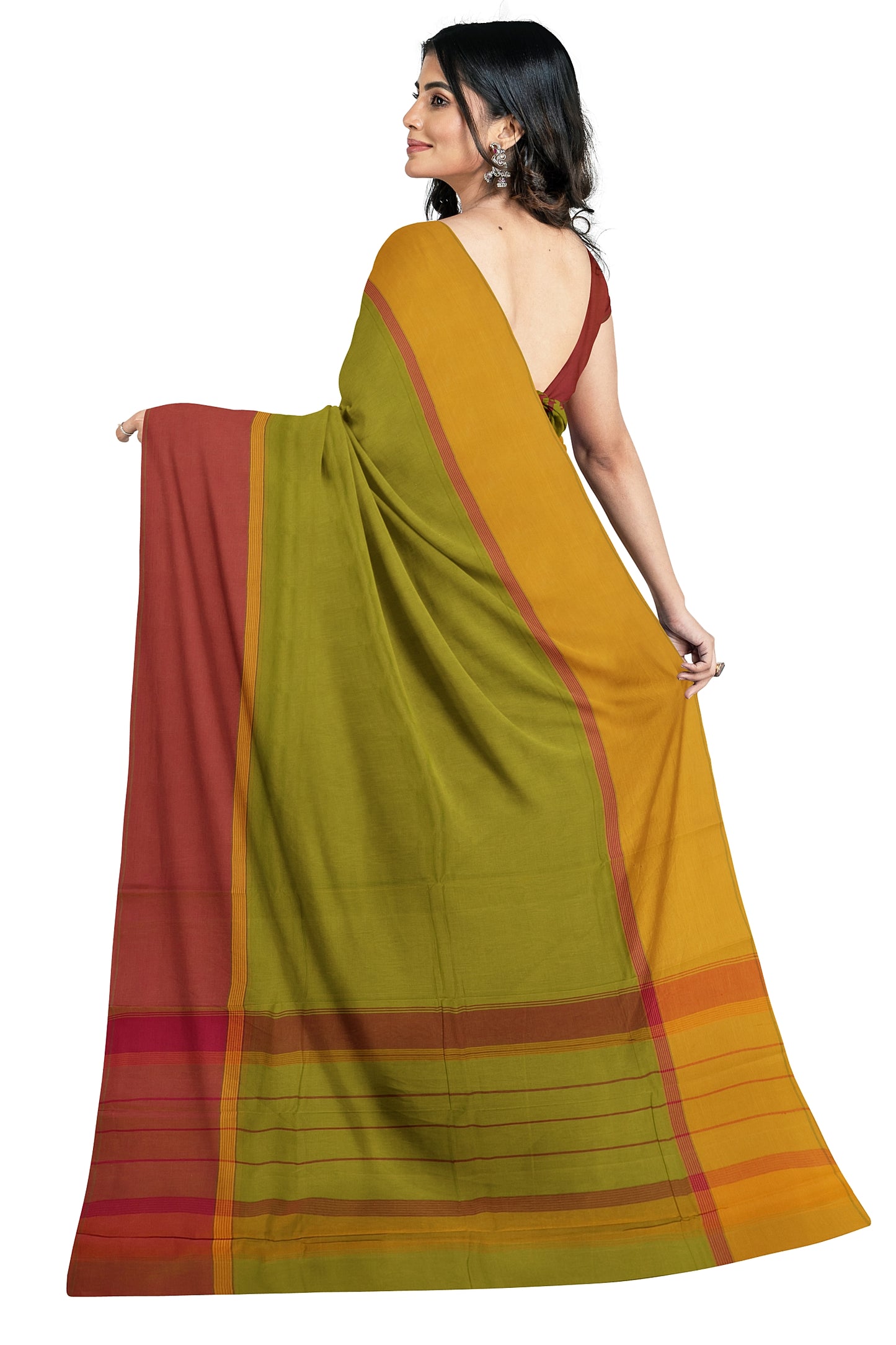 SENSAN Women’s Kanchi Cotton Saree with Blouse Piece [SKU:751]