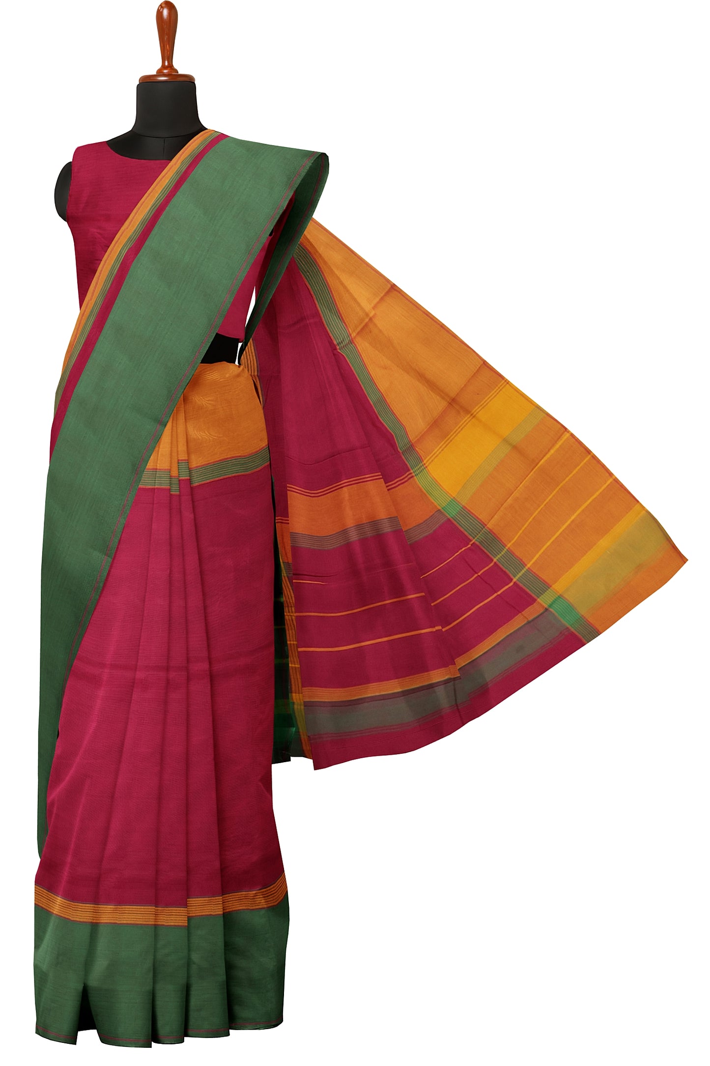 SENSAN Women’s Kanchi Cotton Saree with Blouse Piece [SKU:751]
