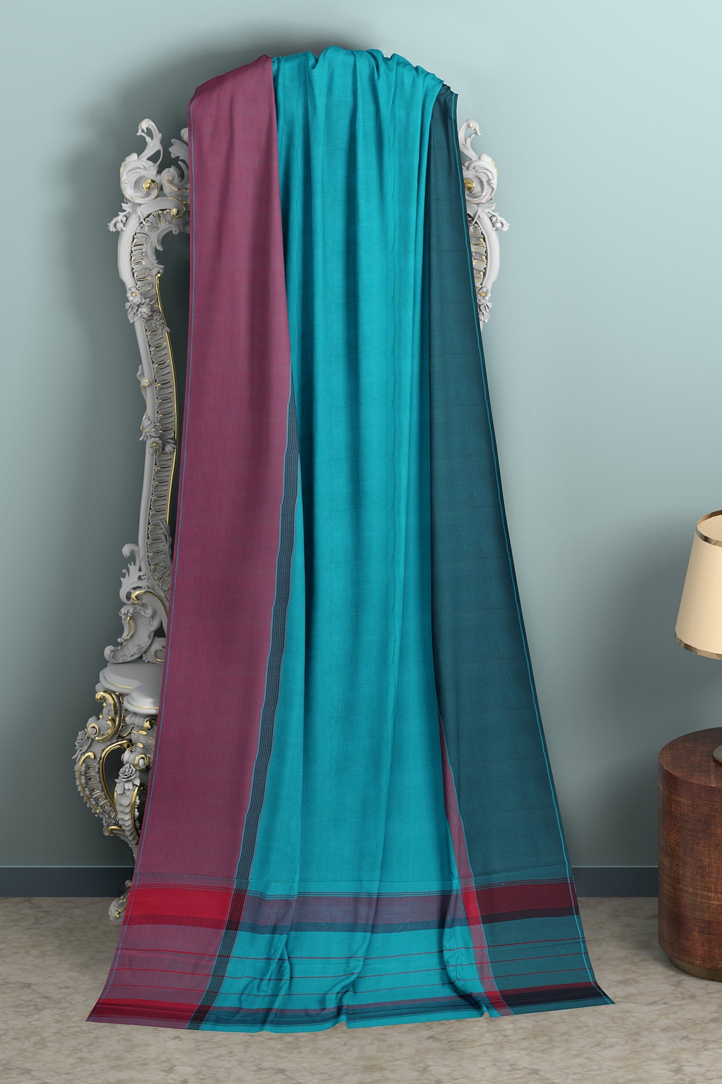 SENSAN Women’s Kanchi Cotton Saree with Blouse Piece [SKU:751]