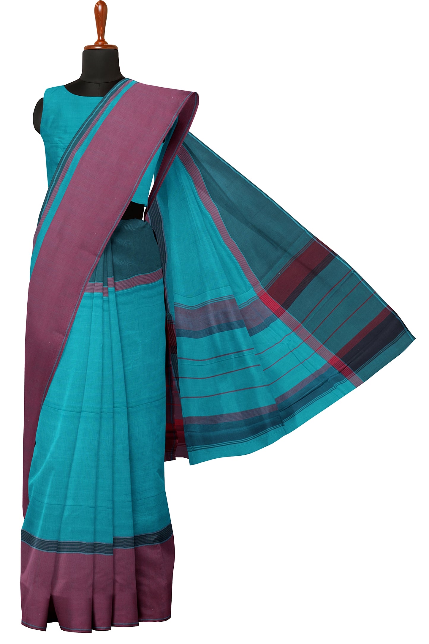 SENSAN Women’s Kanchi Cotton Saree with Blouse Piece [SKU:751]