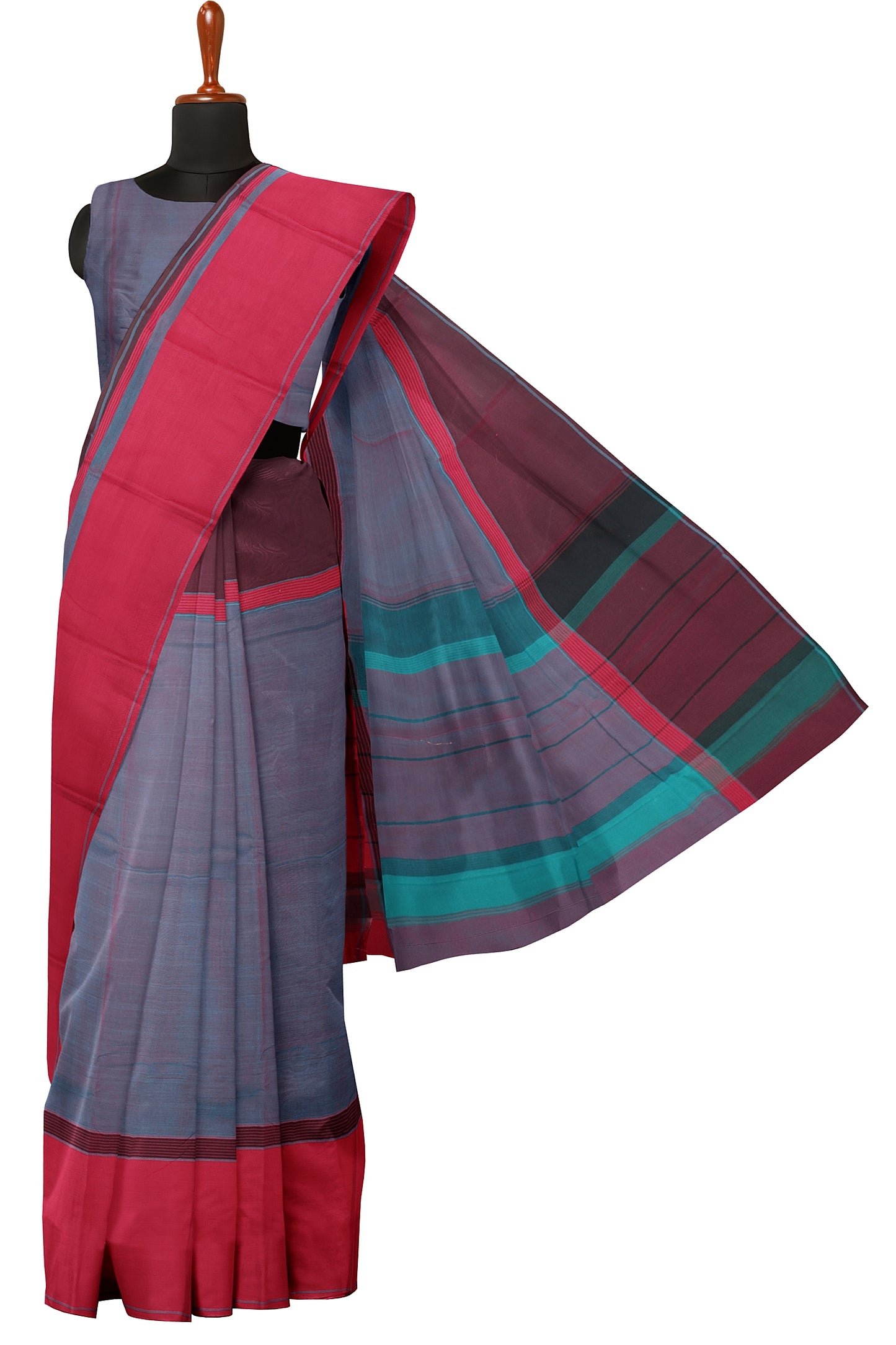 SENSAN Women’s Kanchi Cotton Saree with Blouse Piece [SKU:751]
