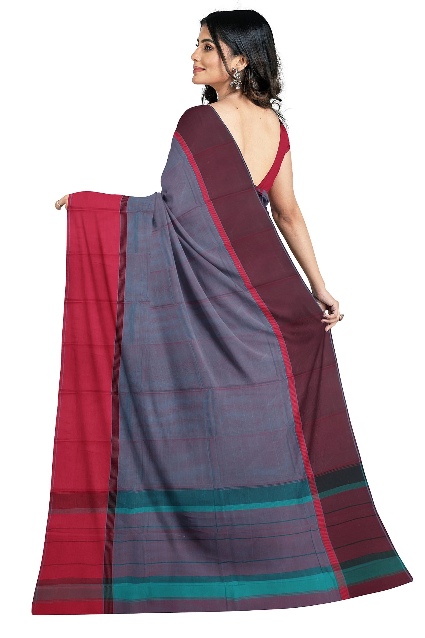SENSAN Women’s Kanchi Cotton Saree with Blouse Piece [SKU:751]