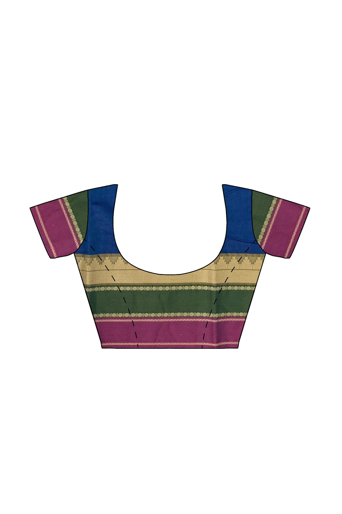 SENSAN Women’s Kanchi Cotton Saree with Blouse Piece [SKU:752]