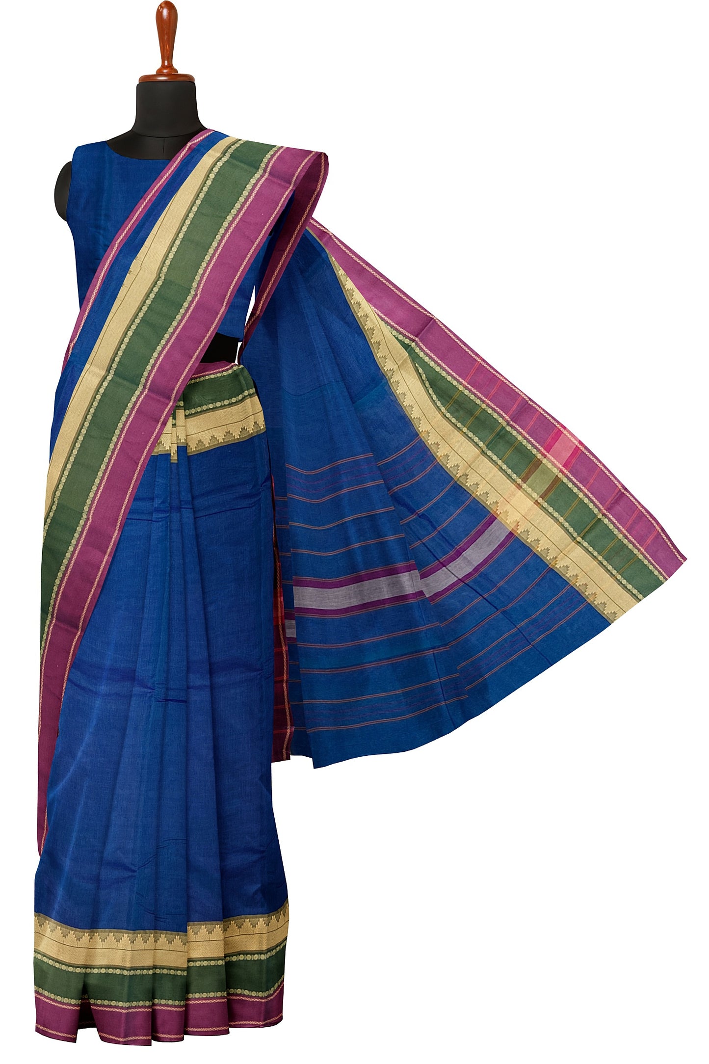 SENSAN Women’s Kanchi Cotton Saree with Blouse Piece [SKU:752]