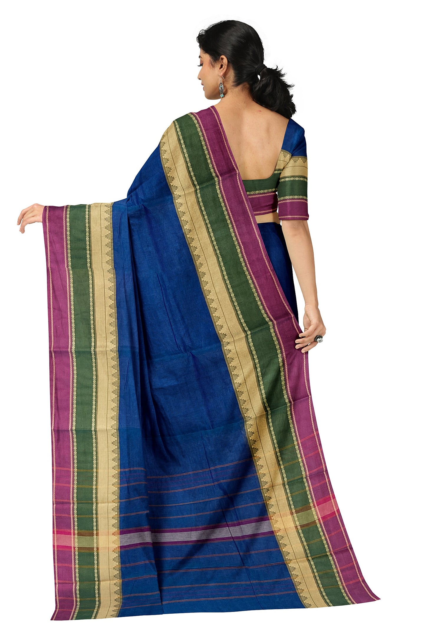 SENSAN Women’s Kanchi Cotton Saree with Blouse Piece [SKU:752]