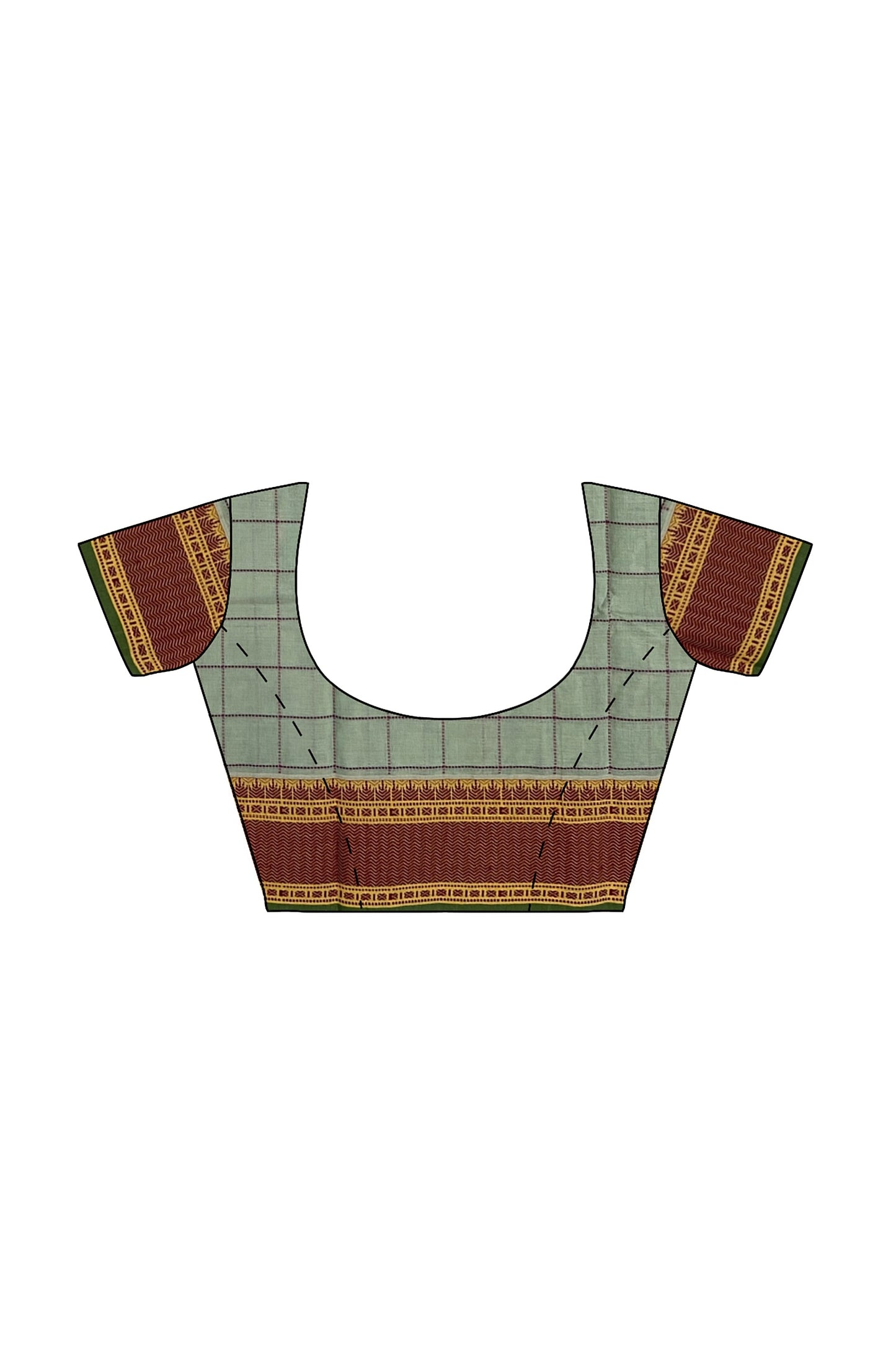 SENSAN Women’s Handloom Kanchi Cotton Saree with Blouse Piece [SKU:754]